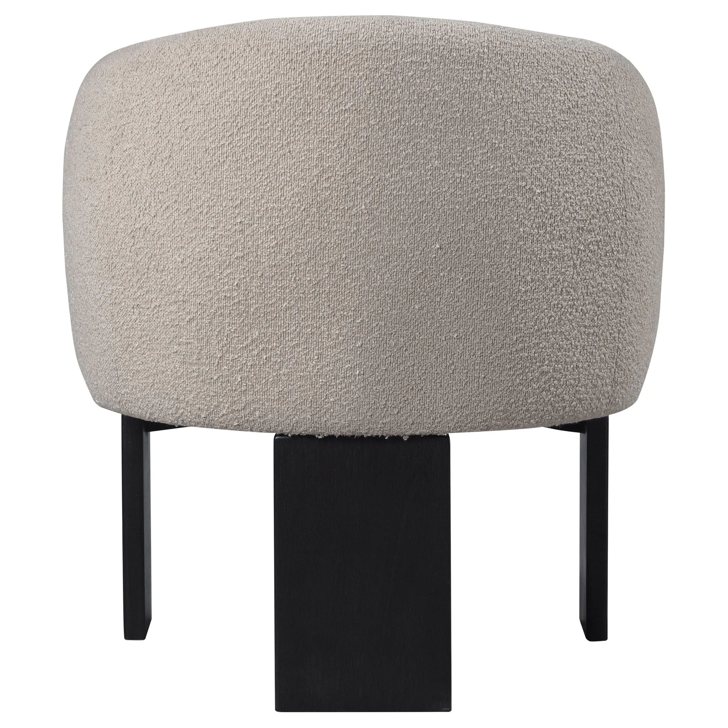 Valdez Beige Boucle Upholstered Barrel Back Accent Chair - Image 7