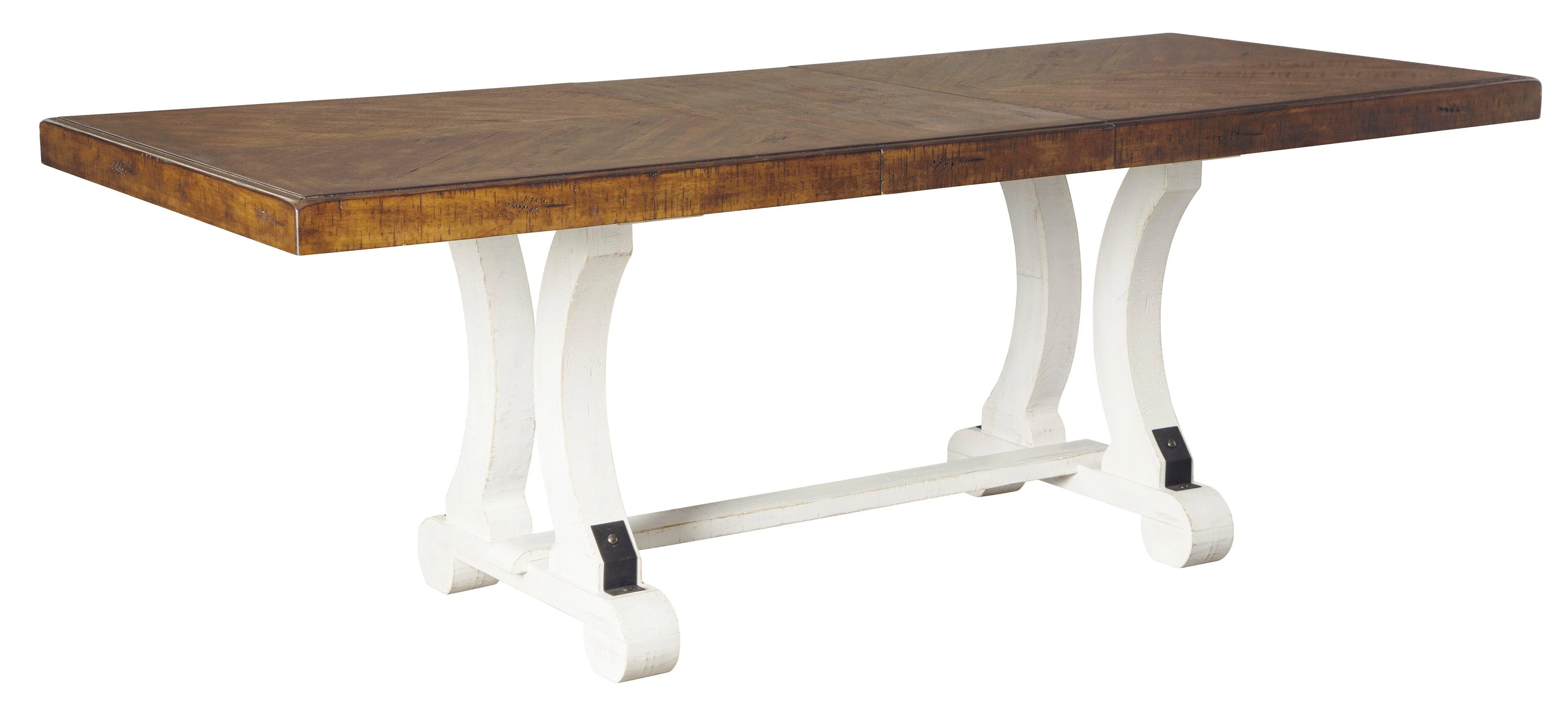 Valebeck Beige/White Rectangular Dining Set - Image 10