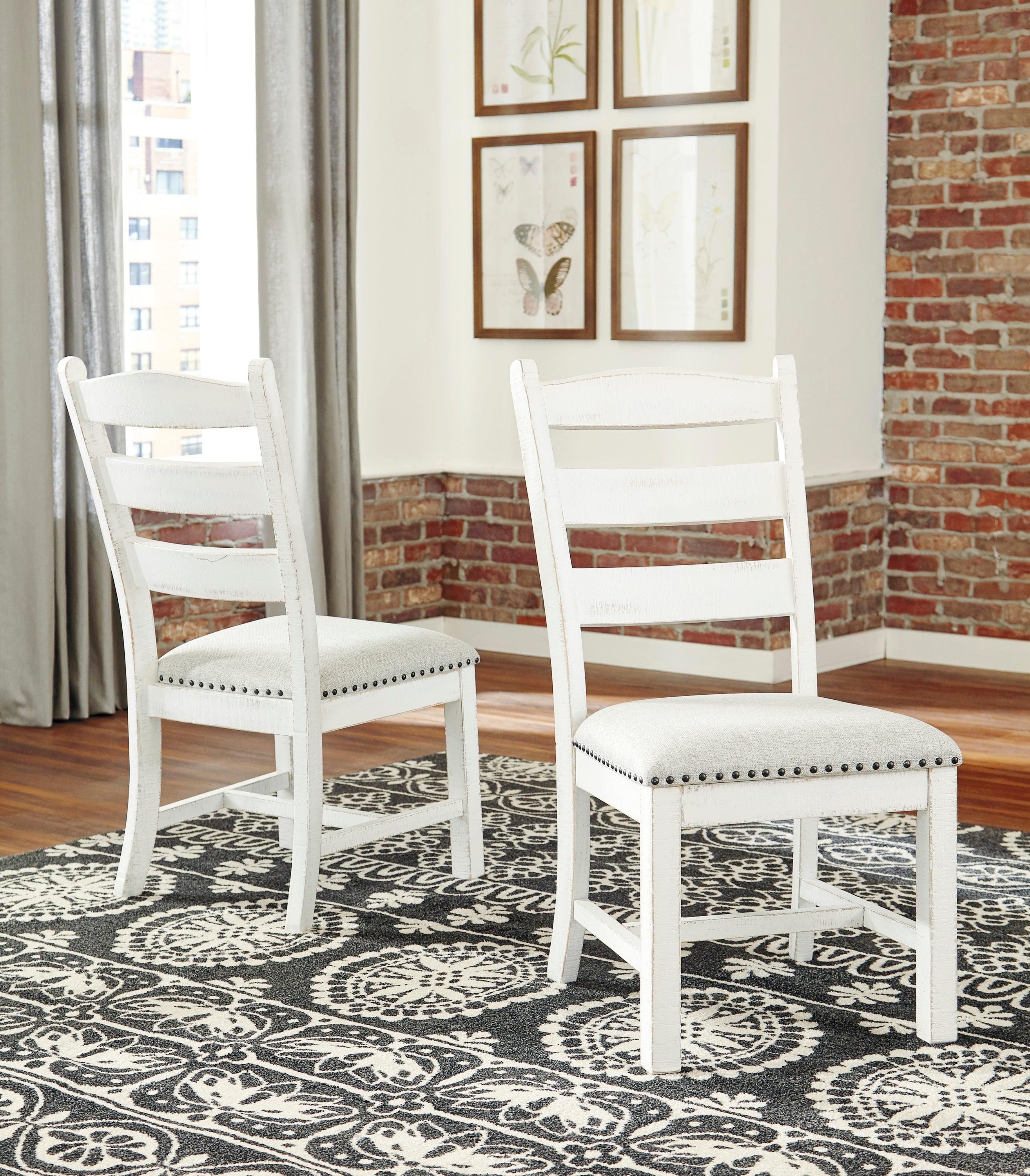 Valebeck Beige/White Rectangular Dining Set - Image 9