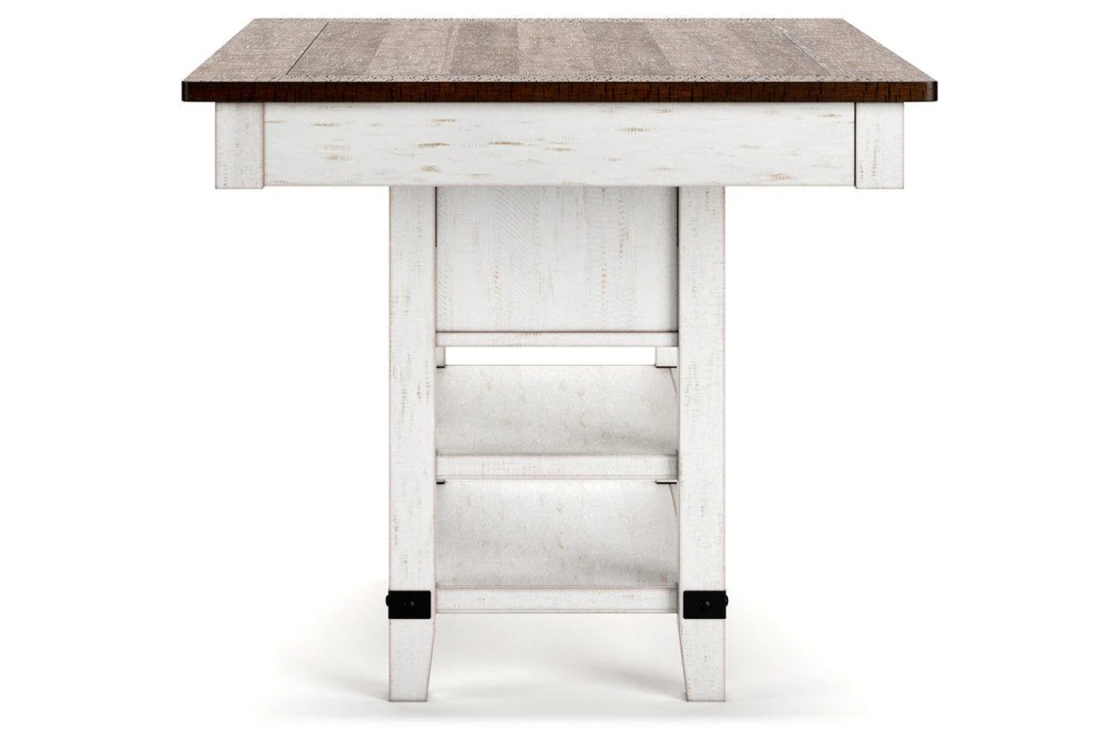 Valebeck Bistro and Bar Table Set In Brown and White - Image 5