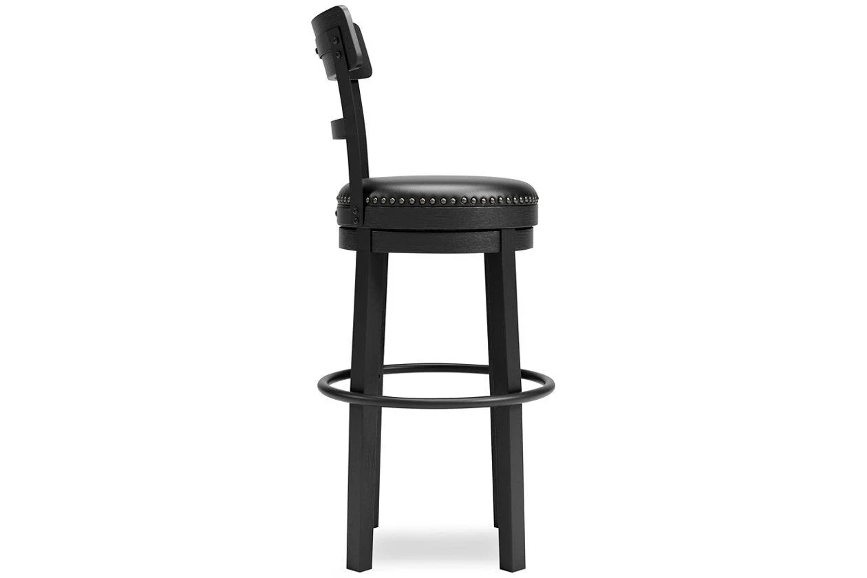 Valebeck Black Bar Height Barstool - Image 4