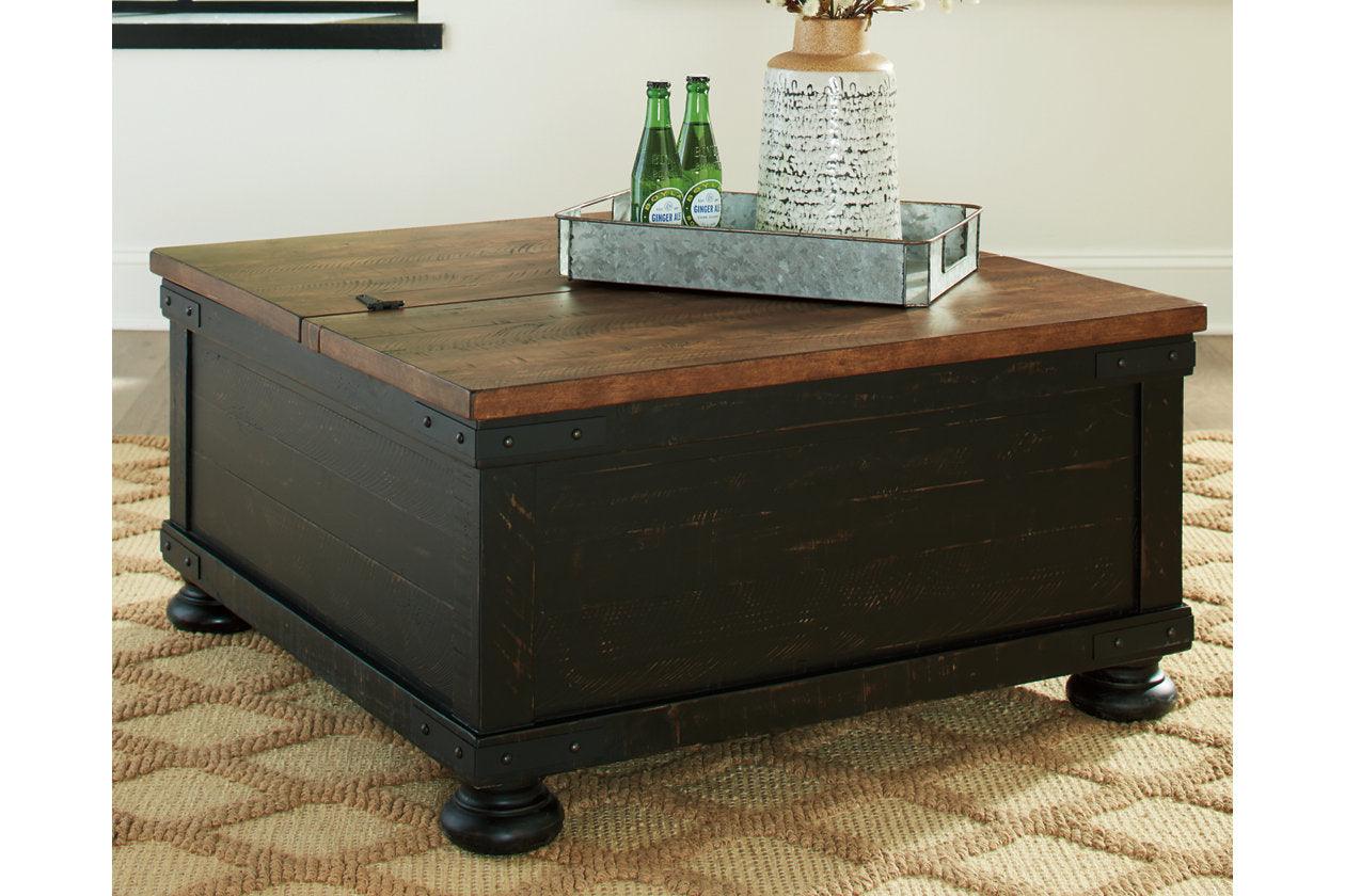 Valebeck Black/Brown Coffee Table and 2 Chairside End Tables - Image 4