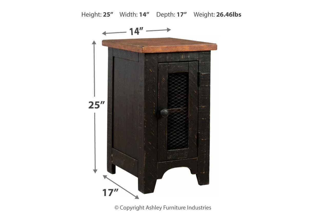 Valebeck Black/Brown Coffee Table and 2 Chairside End Tables - Image 7