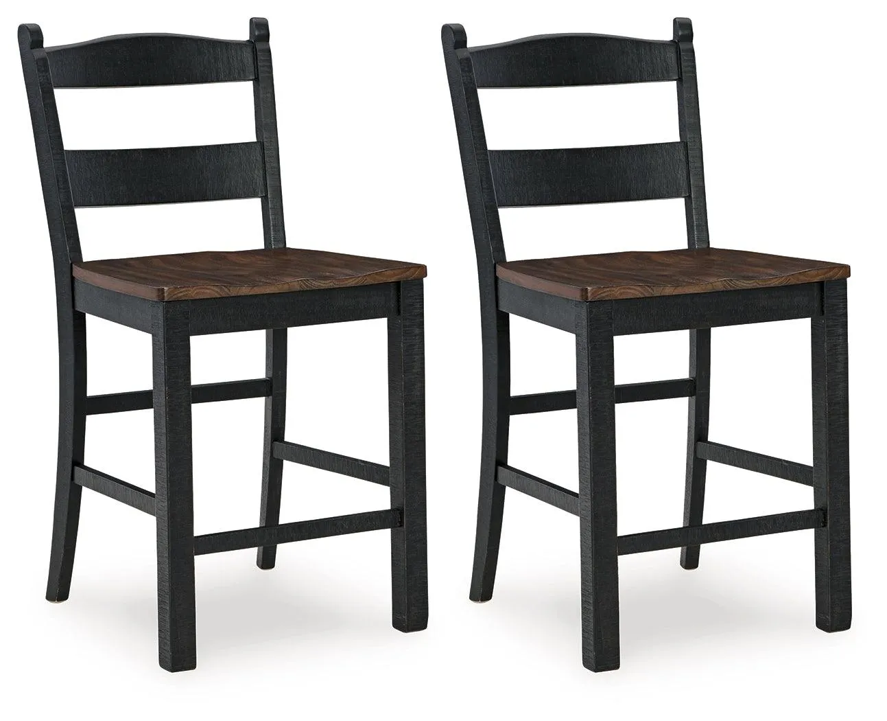 Valebeck Black/Brown Counter Height Barstool, Set of 2 - Image 2