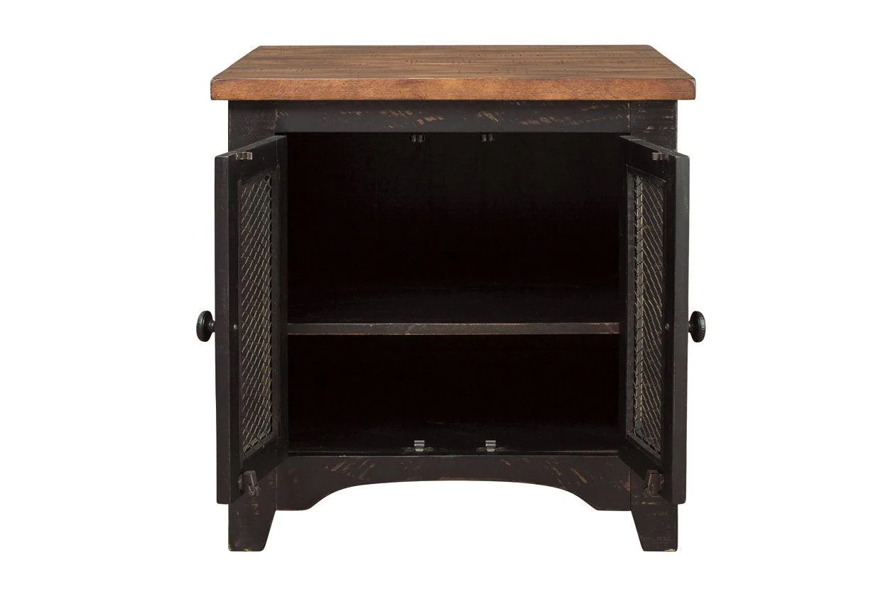 Valebeck Black/Brown End Table - Image 2