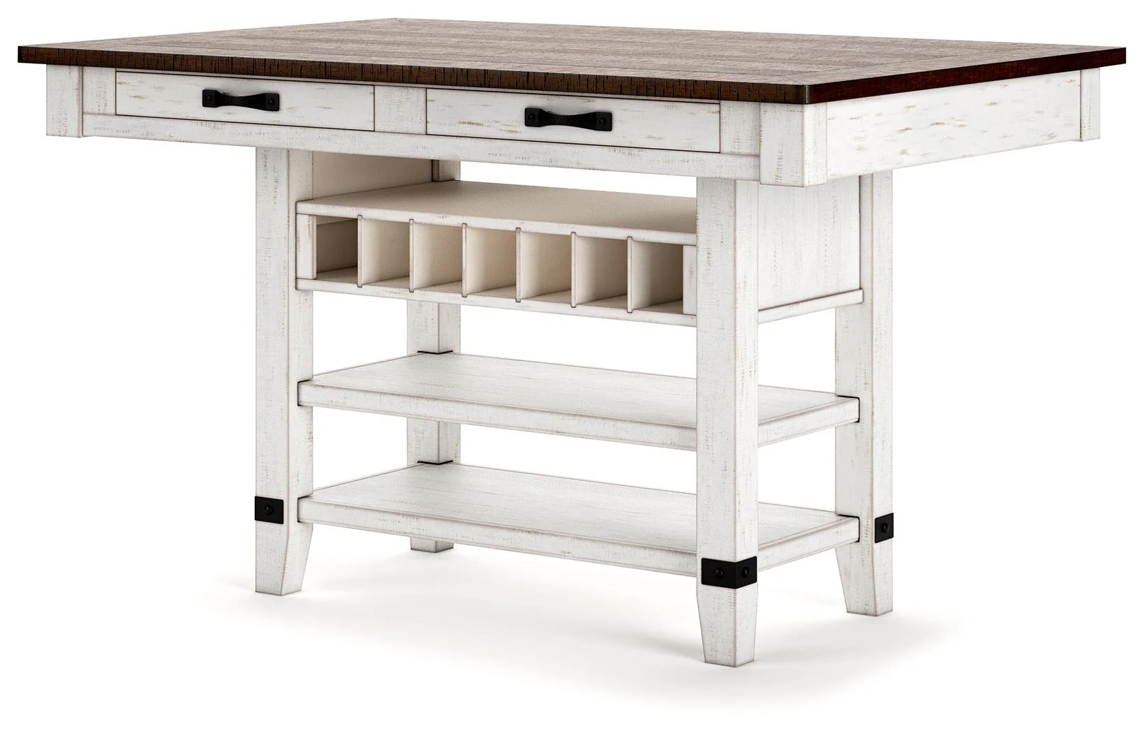 Valebeck White/Brown Counter Height Dining Table - Image 2