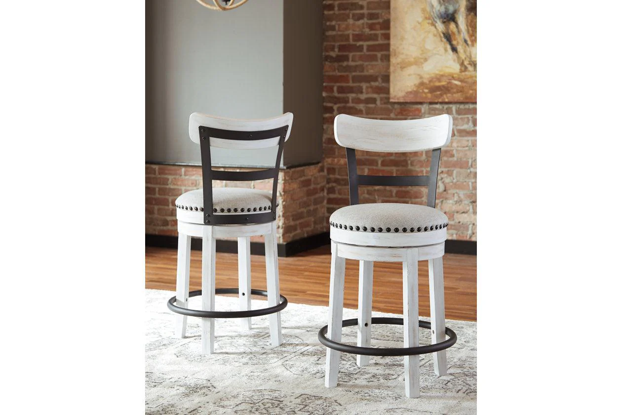 Valebeck White Counter Height Barstool