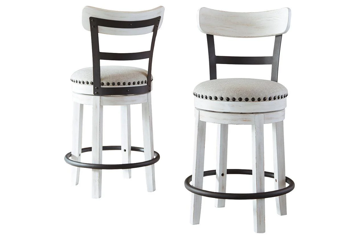 Valebeck White Counter Height Barstool - Image 2