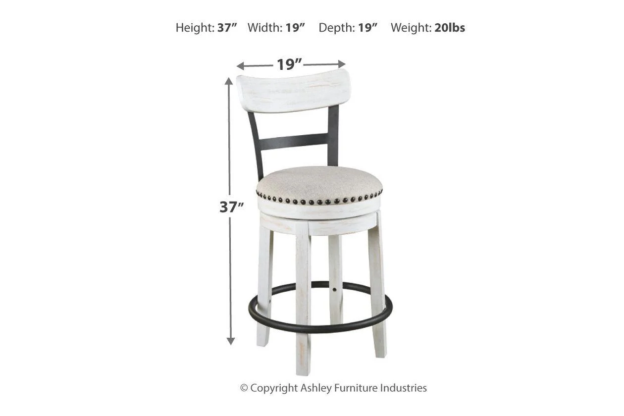 Valebeck White Counter Height Dining Table and 2 Barstools - Image 6