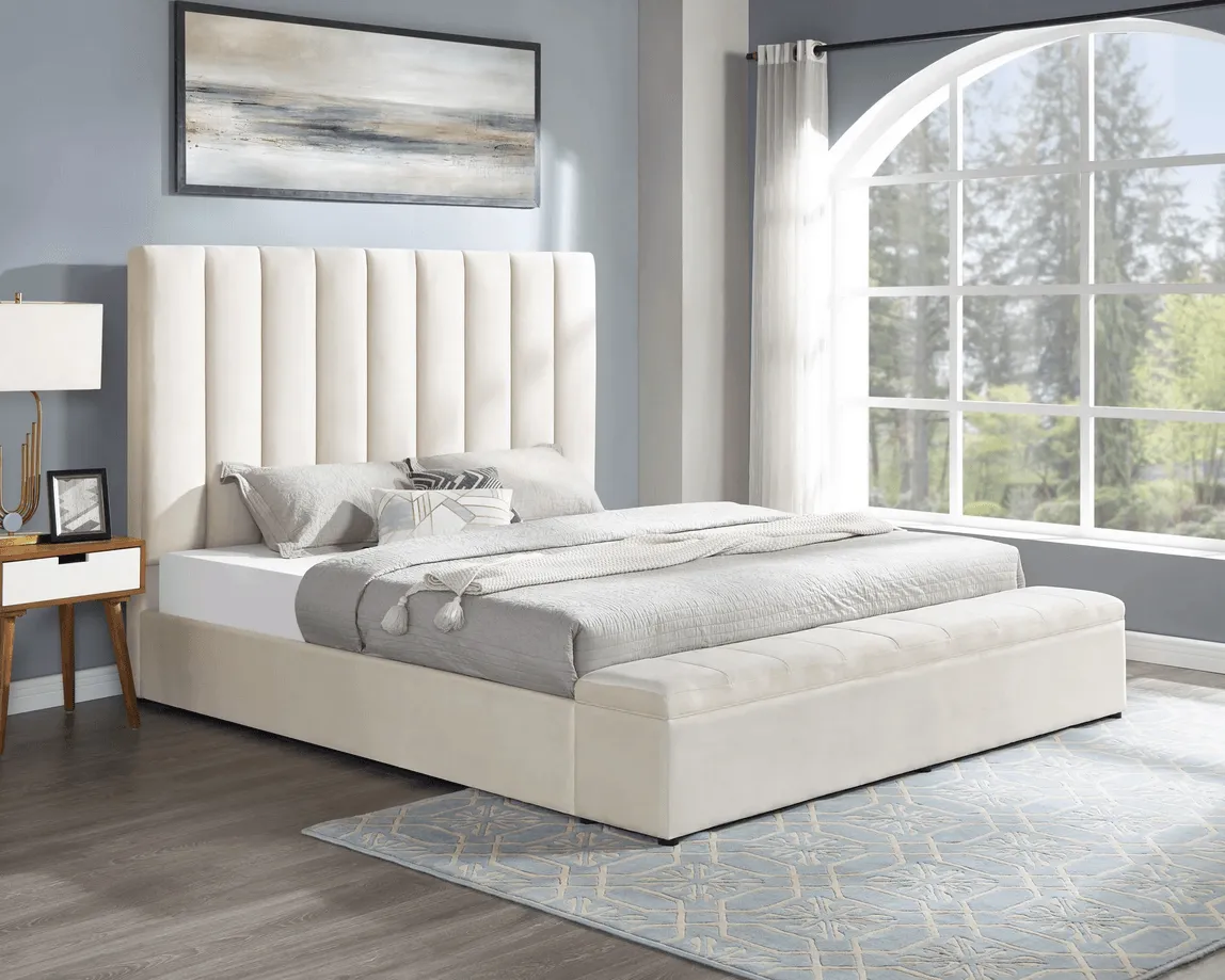 Valencia Beige Queen Platform Bed - Image 2