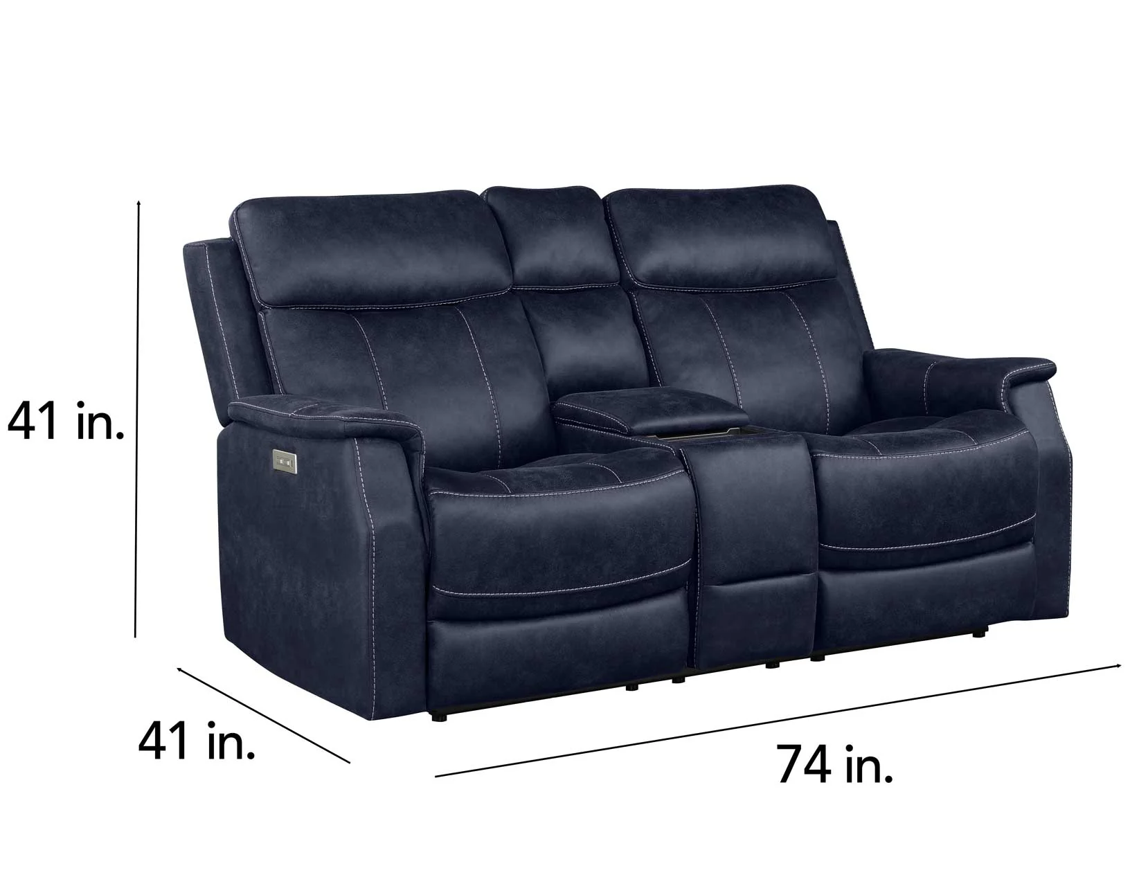 Valencia Ocean Blue 3-Piece Dual Power Reclining Set - Image 30