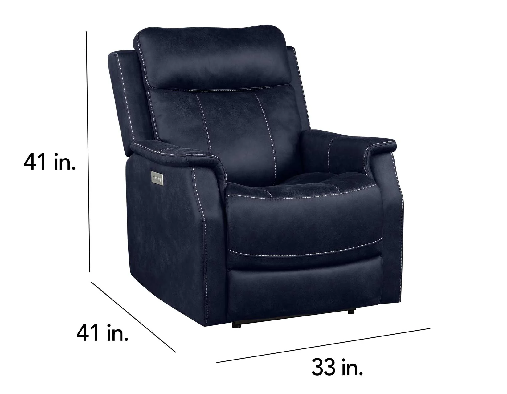Valencia Ocean Blue 3-Piece Dual Power Reclining Set - Image 31