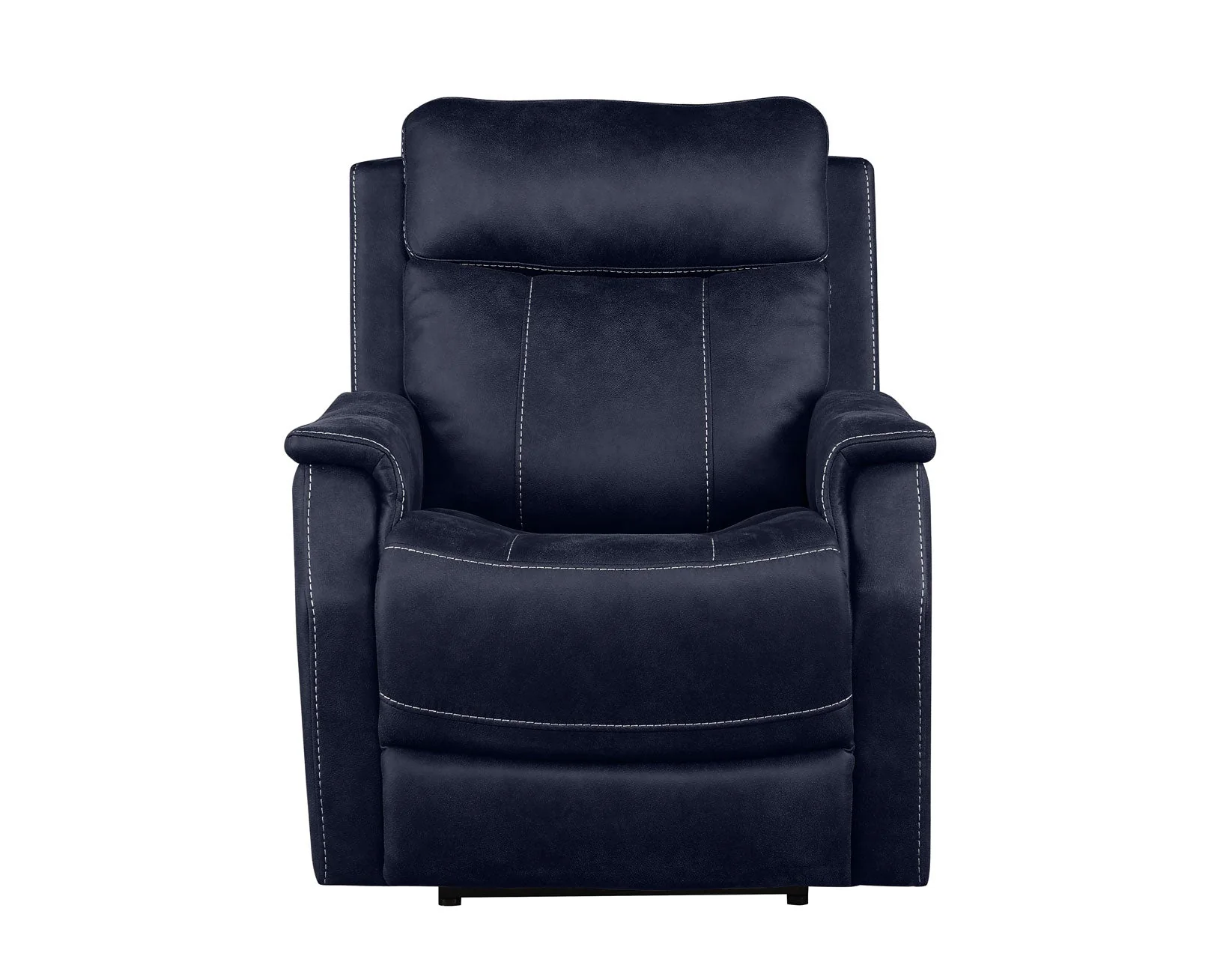Valencia Ocean Blue Dual Power Leatherette Recliner - Image 2