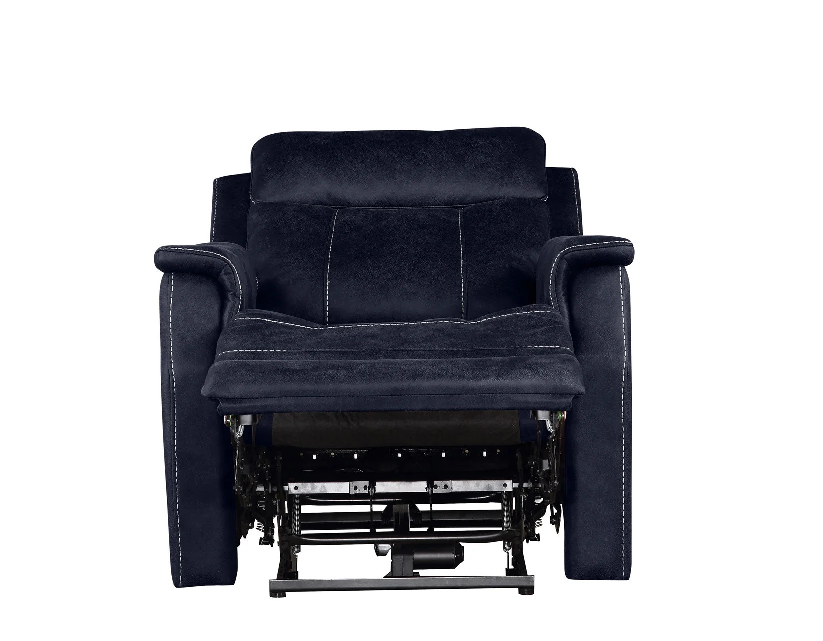 Valencia Ocean Blue Dual Power Leatherette Recliner - Image 3