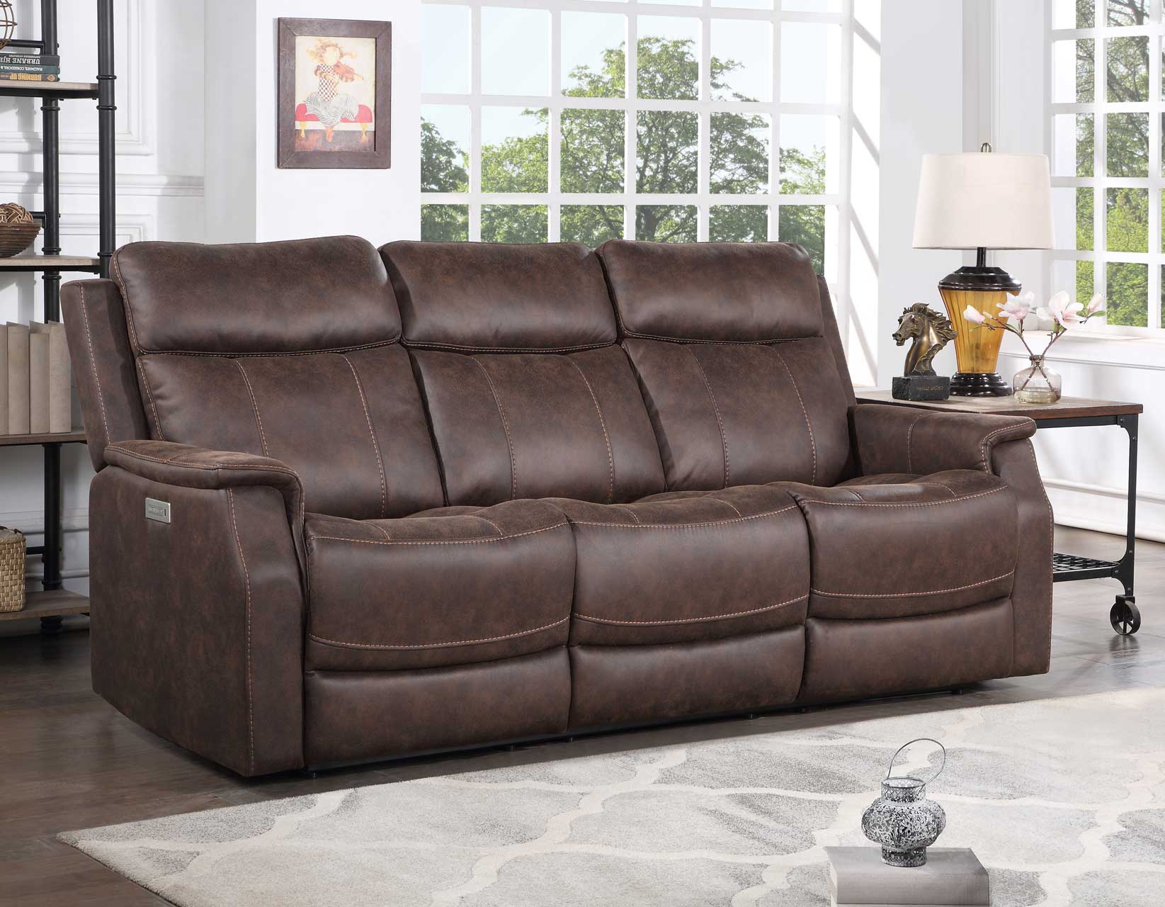 Valencia Walnut 3-Piece Dual Power Reclining Set - Image 4