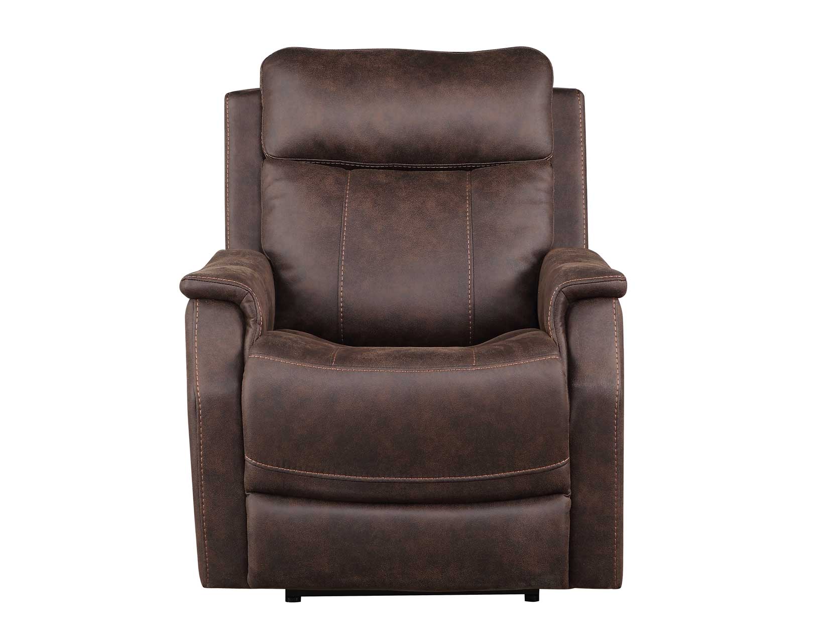 Valencia Walnut Dual-Power Leatherette Recliner - Image 4