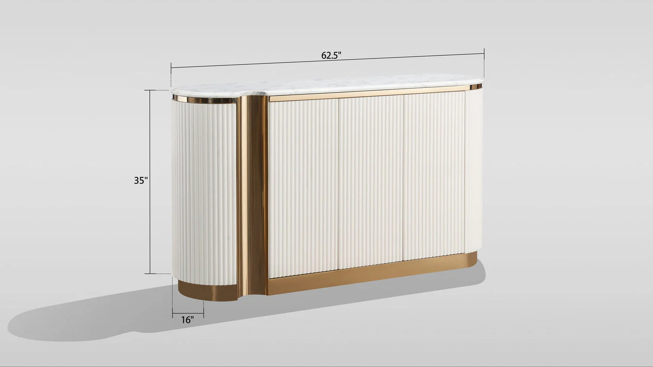 Valente Cream Sideboard - Image 5