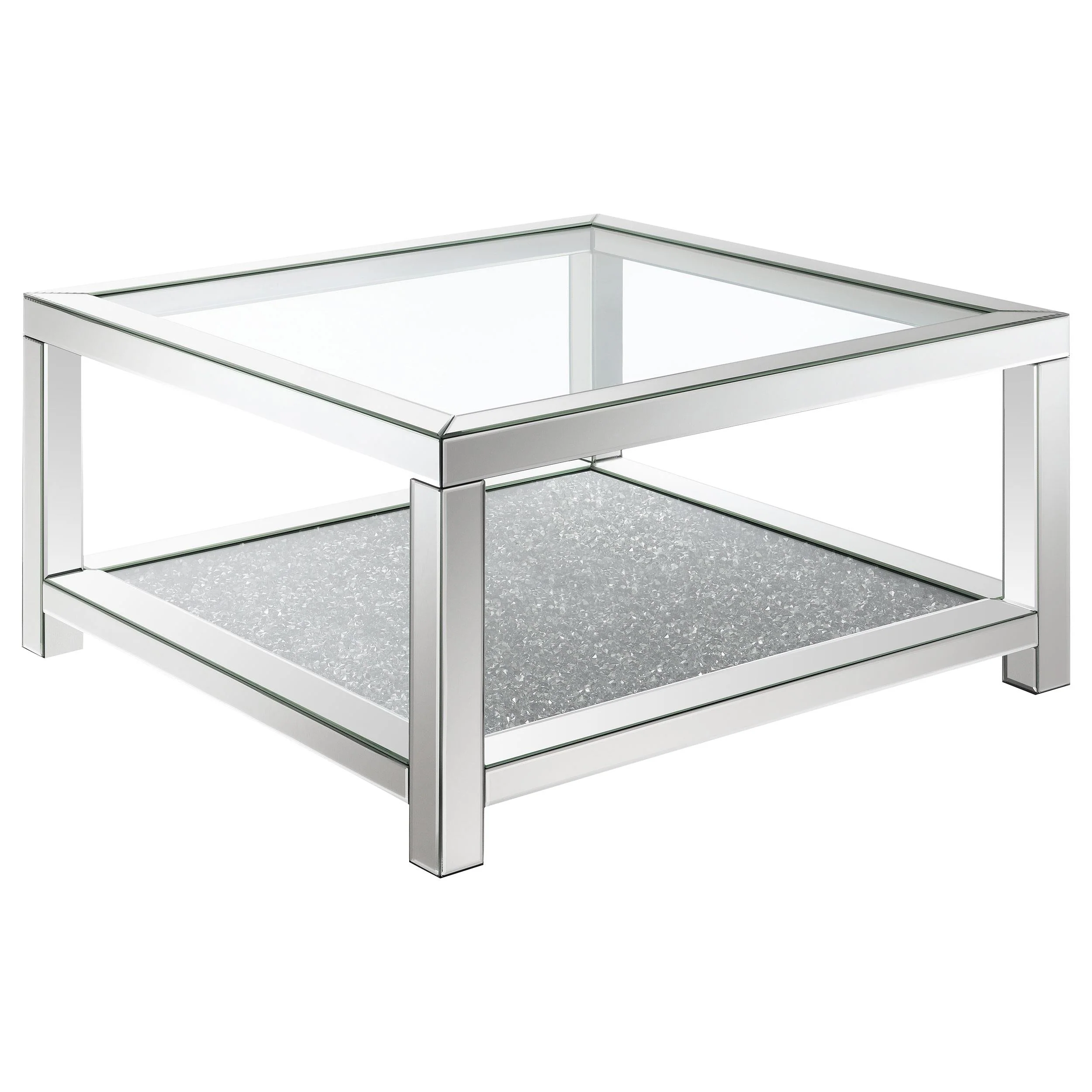 Valentina Silver 3-Piece Mirrored Coffee and End Table Set - Image 3