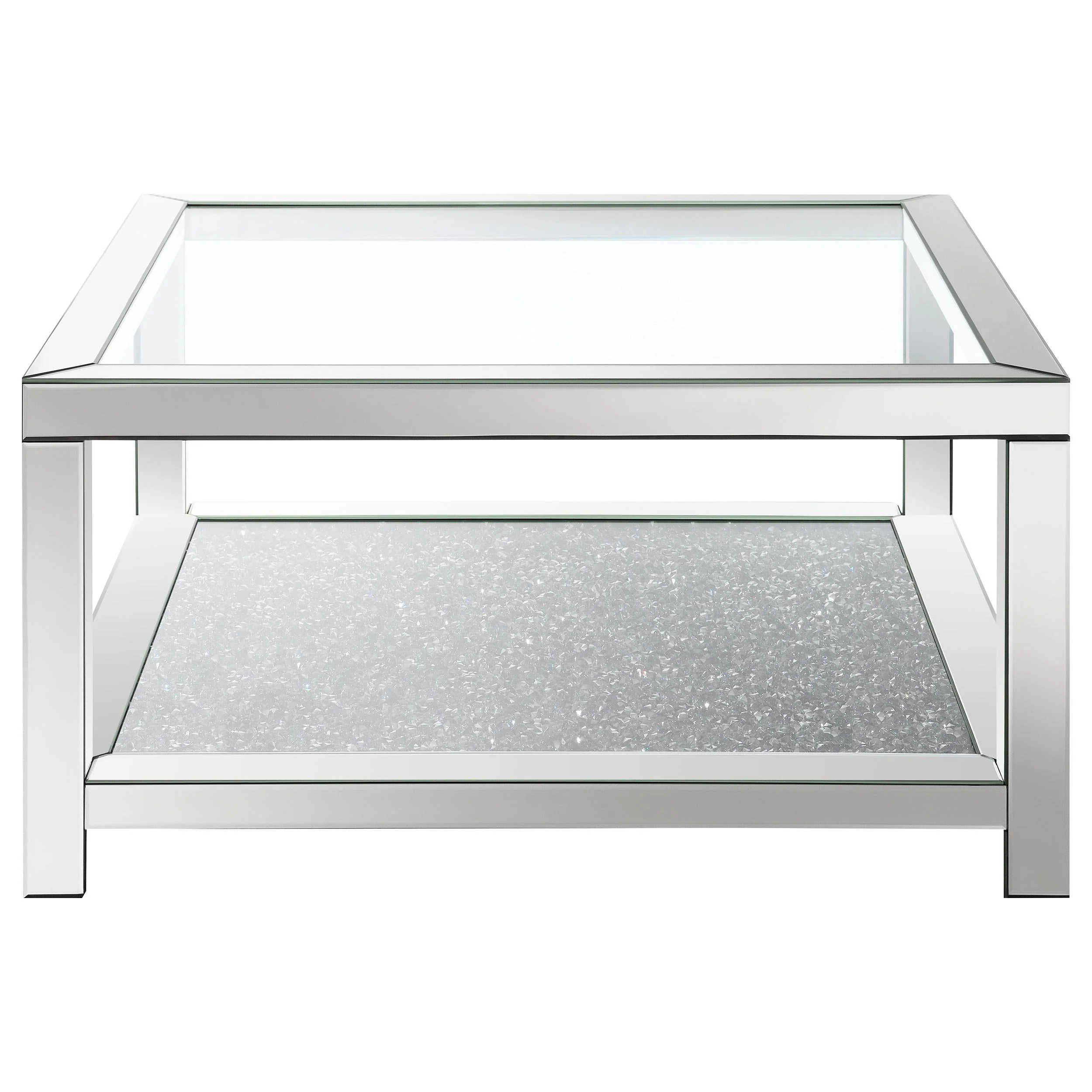 Valentina Silver 3-Piece Mirrored Coffee and End Table Set - Image 4