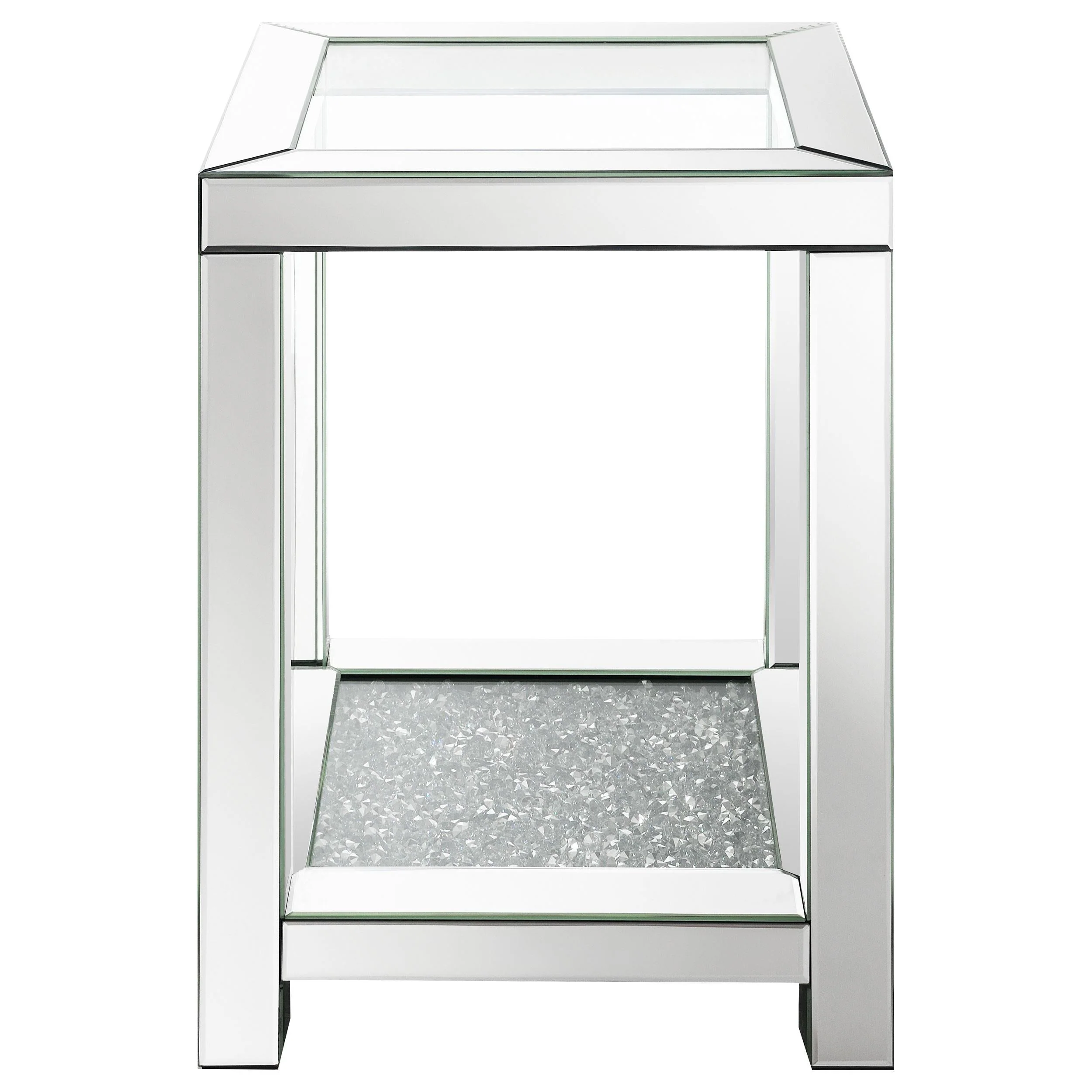 Valentina Silver 3-Piece Mirrored Coffee and End Table Set - Image 6