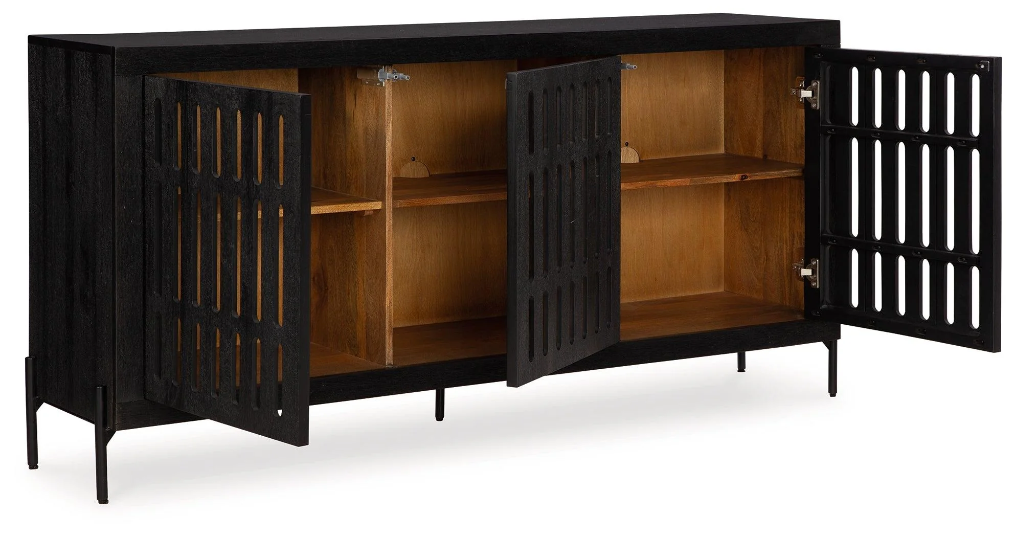 Vallisburg Black/Natural Accent Cabinet - Image 2