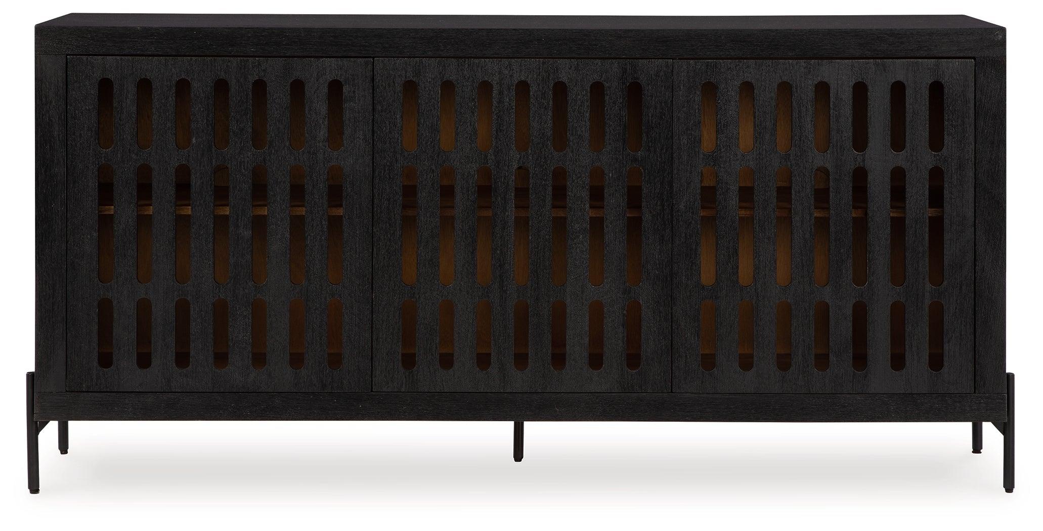 Vallisburg Black/Natural Accent Cabinet - Image 3