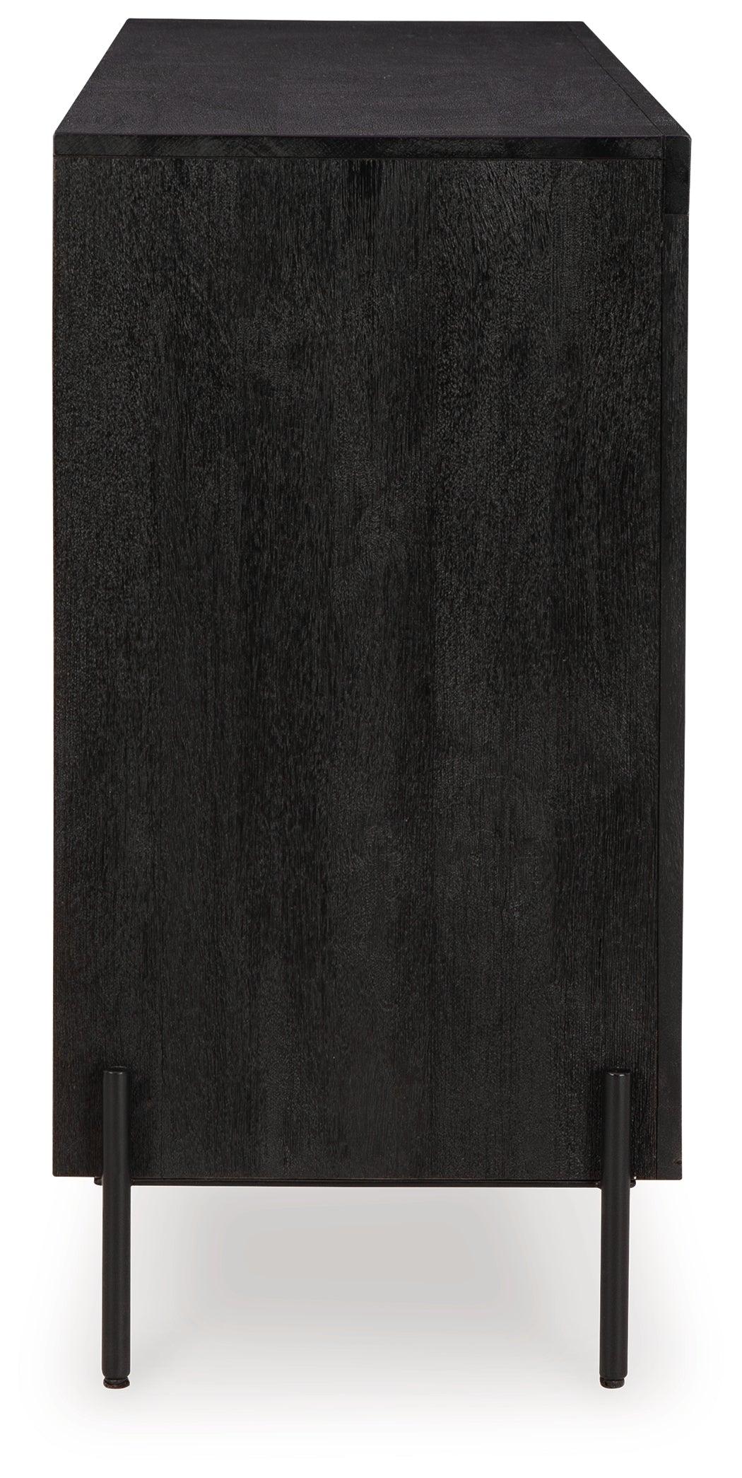 Vallisburg Black/Natural Accent Cabinet - Image 4