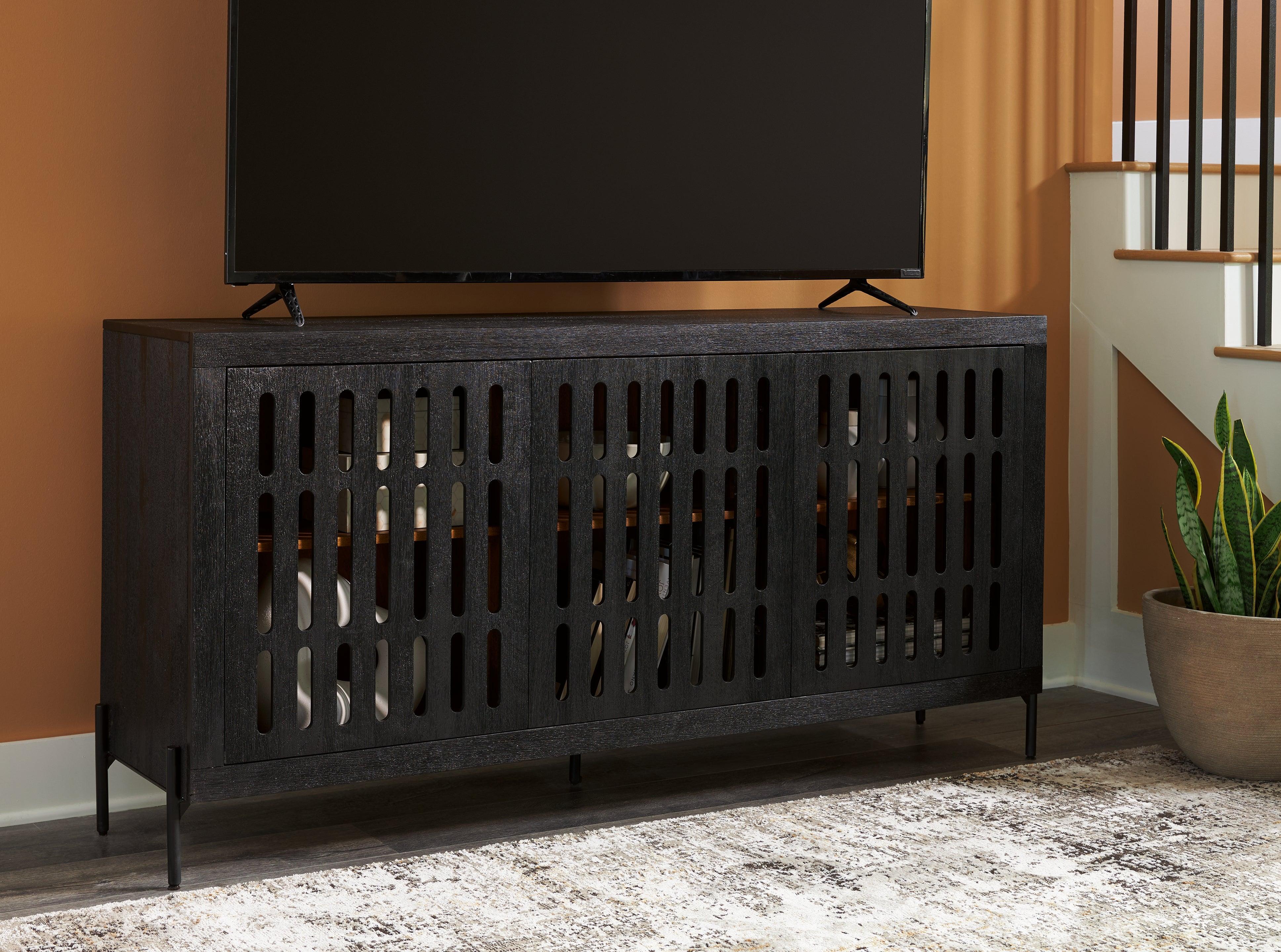 Vallisburg Black/Natural Accent Cabinet - Image 5