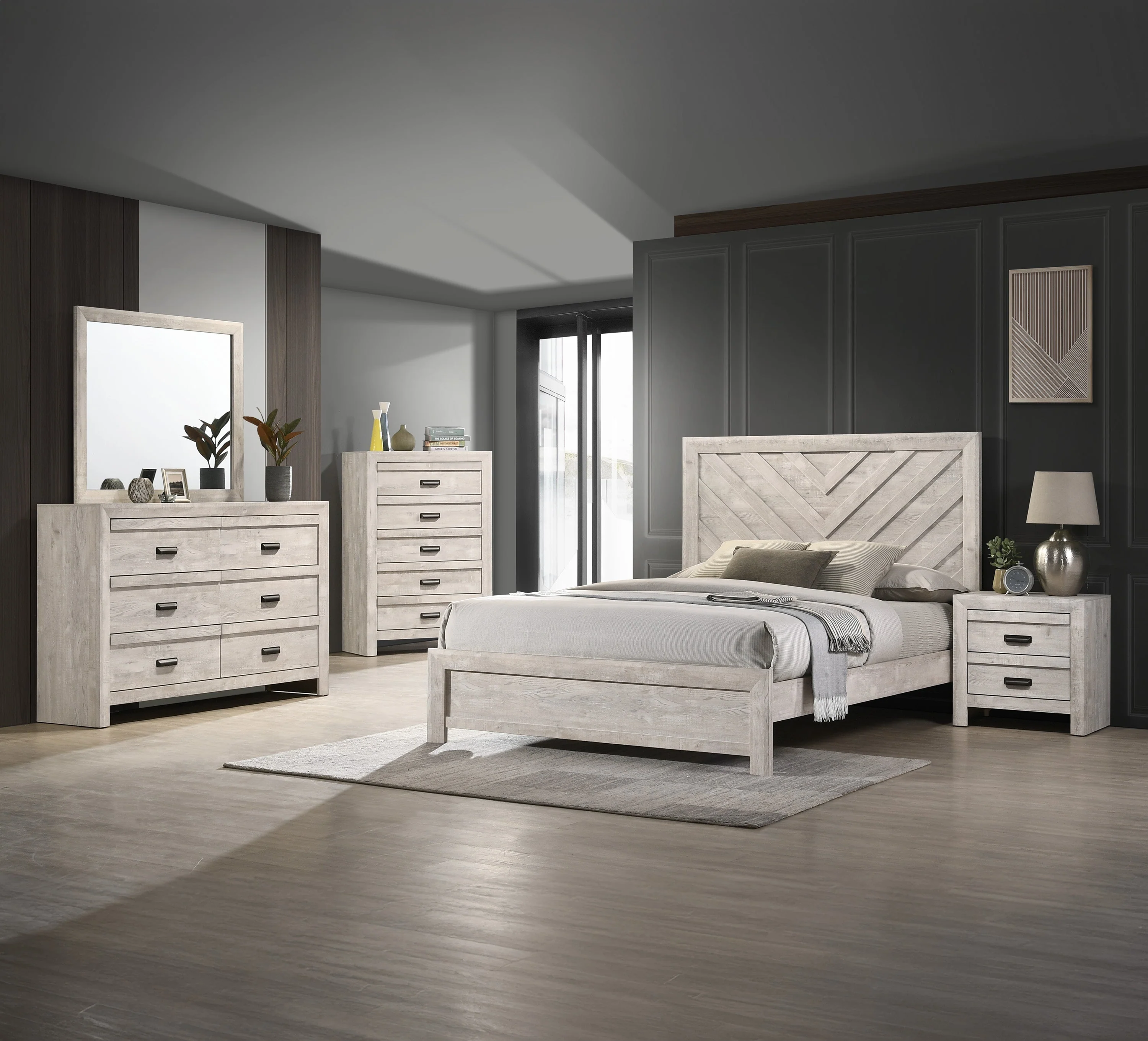 Valor Beige King Panel Bed - Image 5