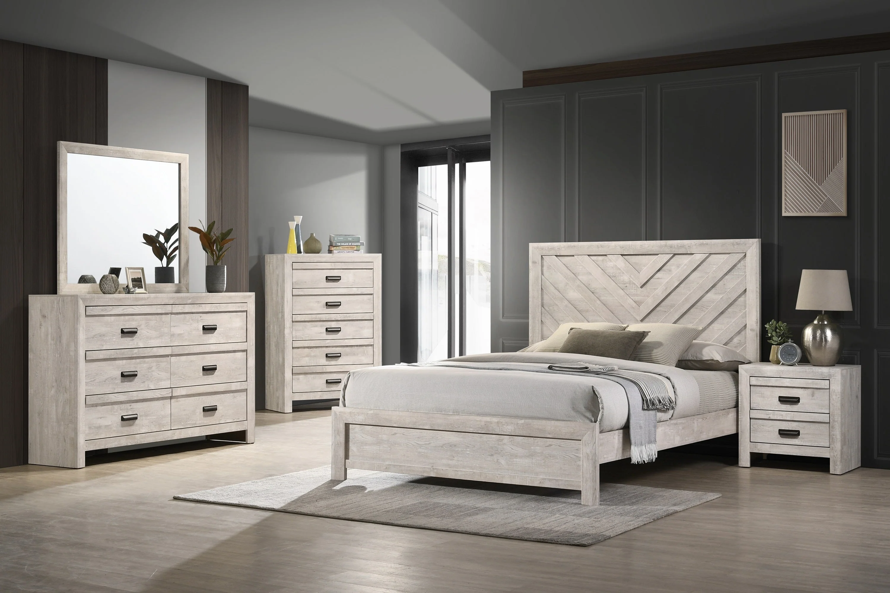 Valor Beige Nightstand - Image 2