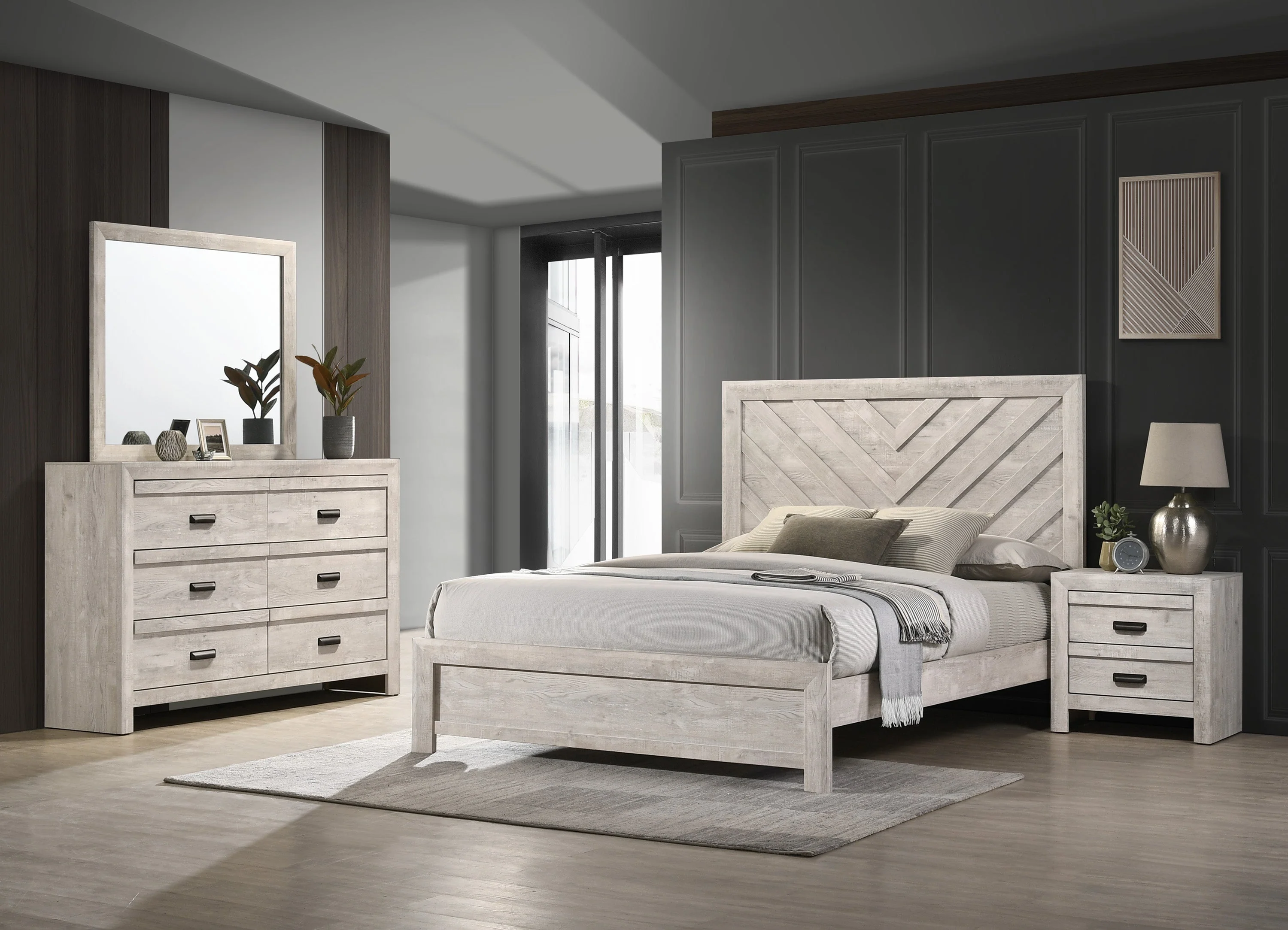 Valor Beige Queen Panel Bed - Image 5
