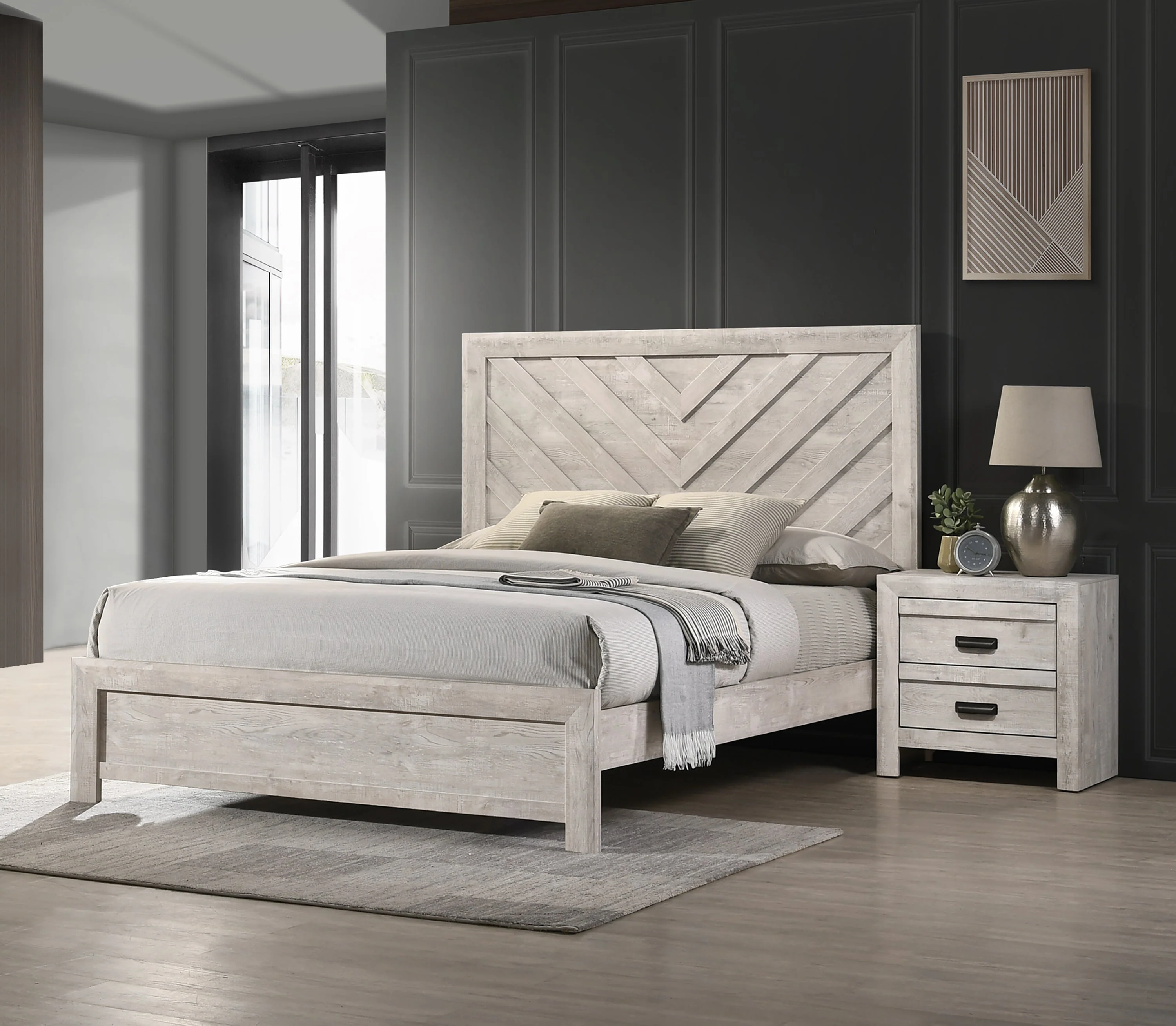 Valor Beige Twin Panel Bed - Image 4