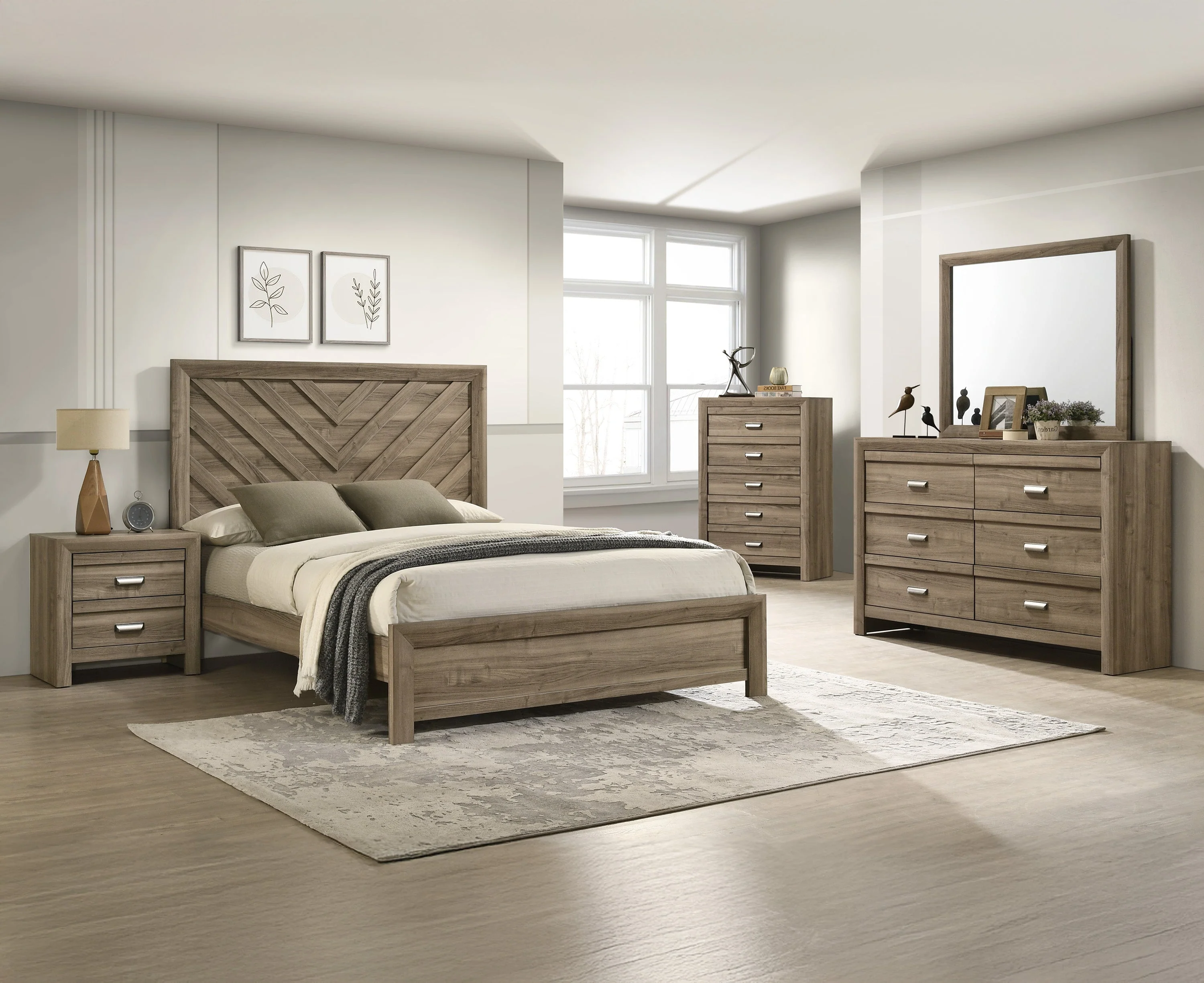 Valor Light Brown Twin Panel Bed - Image 4
