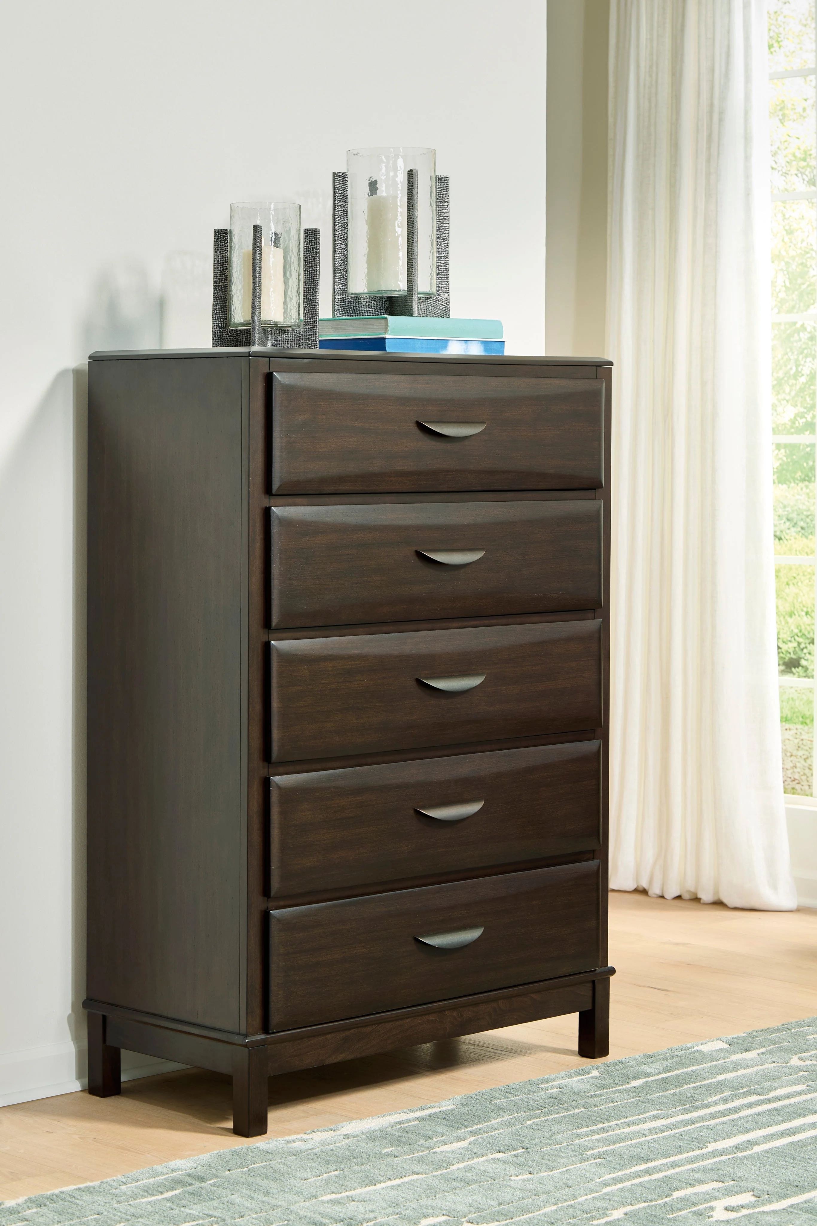 Vanmore Dark Brown Chest of Drawers - Image 2