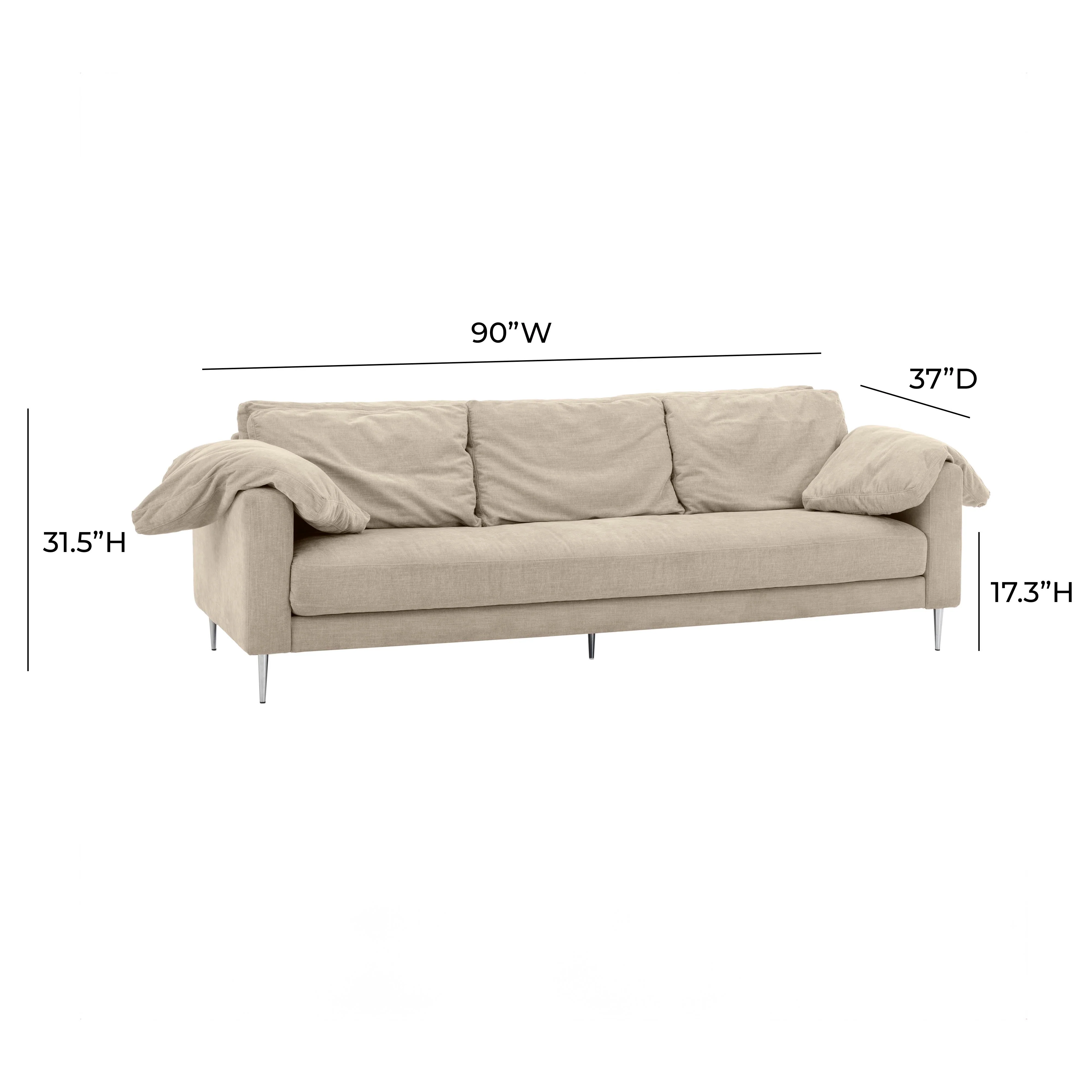 Vari Textured Velvet Lounge Sofa - Image 18