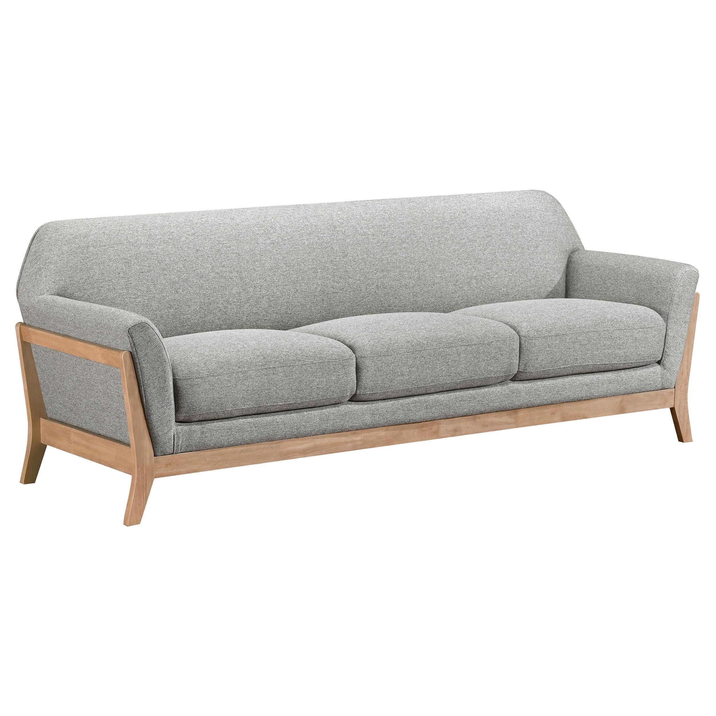 Vaughn 2-piece Fabric Upholstered Flared Arm Sofa Set Grey - Image 3