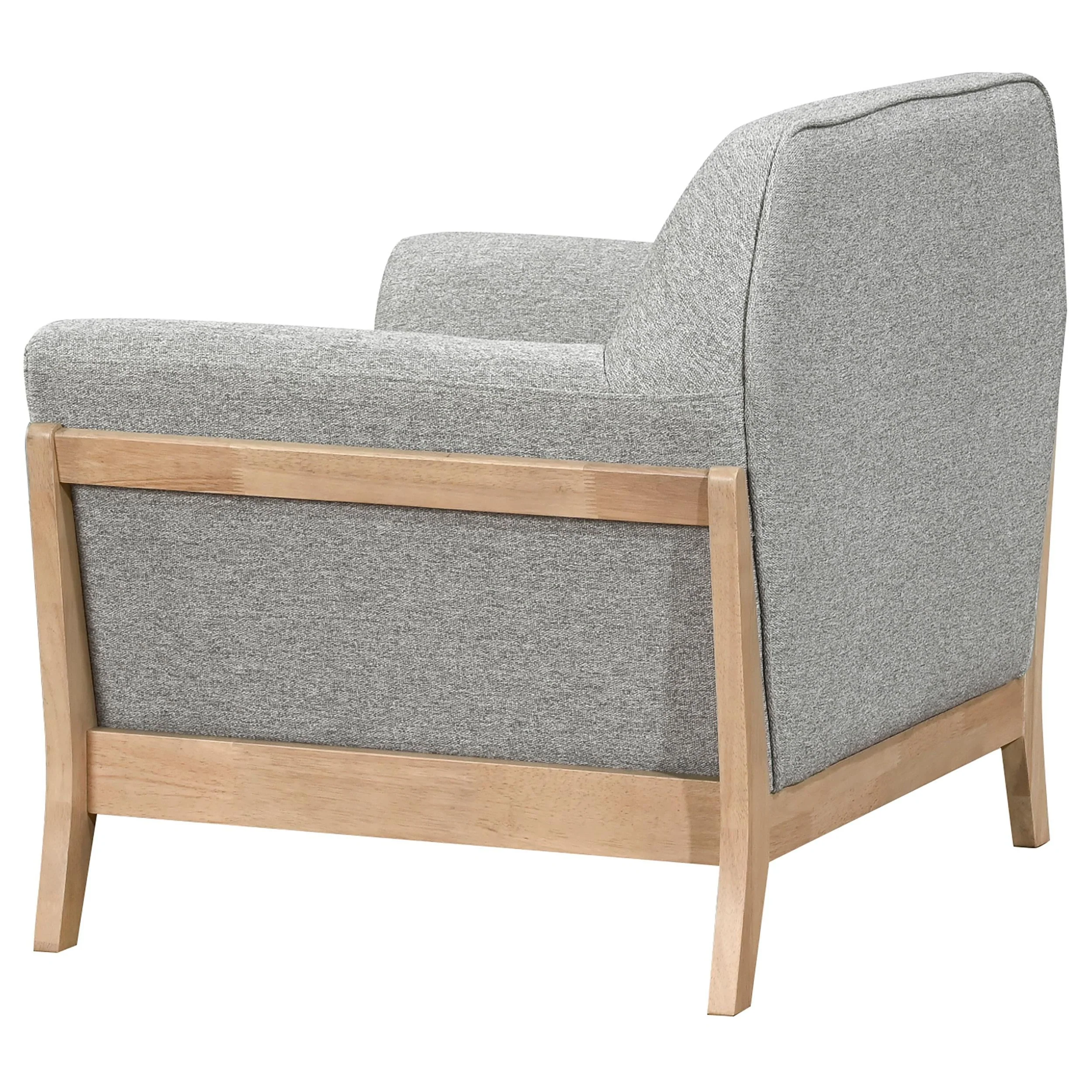 Vaughn 3-piece Fabric Upholstered Flared Arm Sofa Set Grey - Image 13