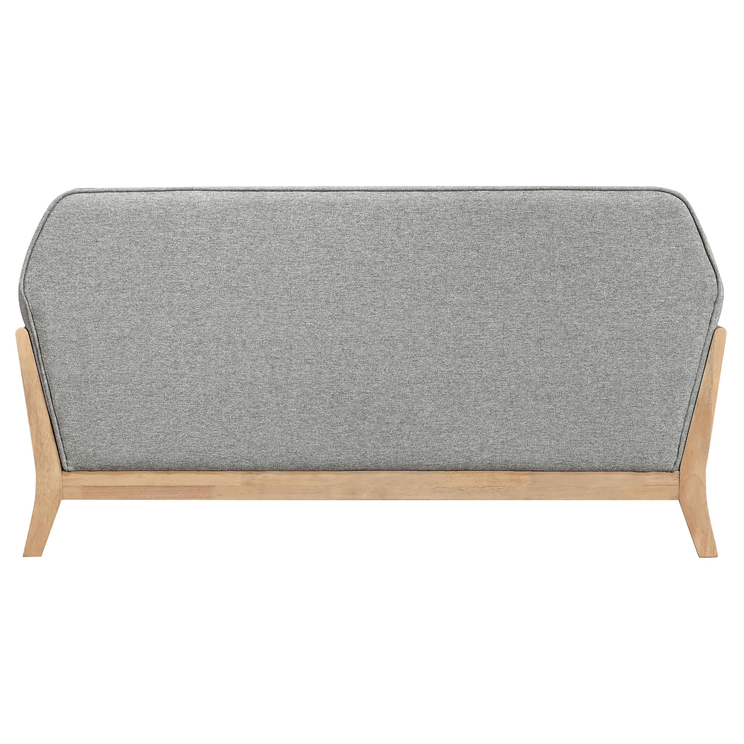 Vaughn Gray Fabric Upholstered Flared Arm Loveseat - Image 6