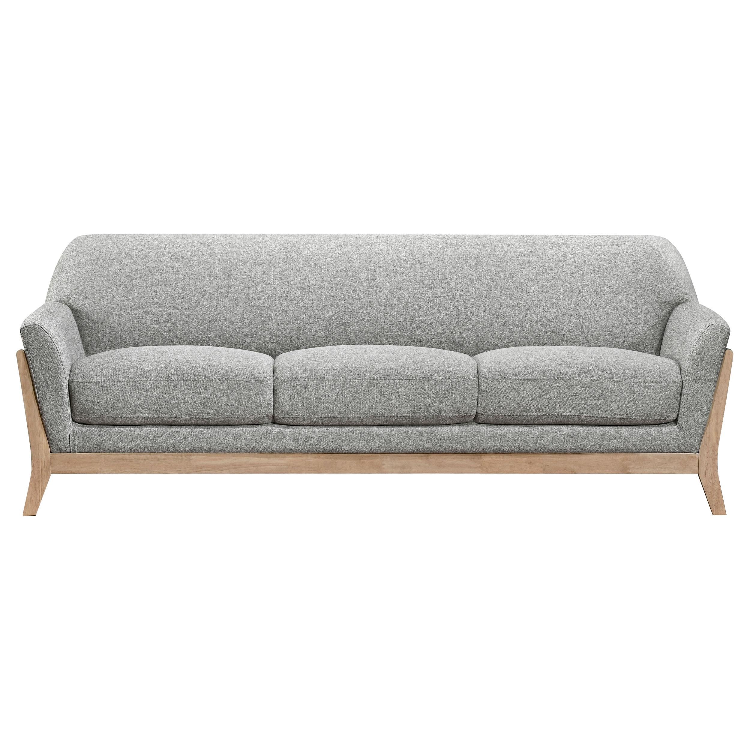Vaughn Gray Fabric Upholstered Flared Arm Sofa - Image 3