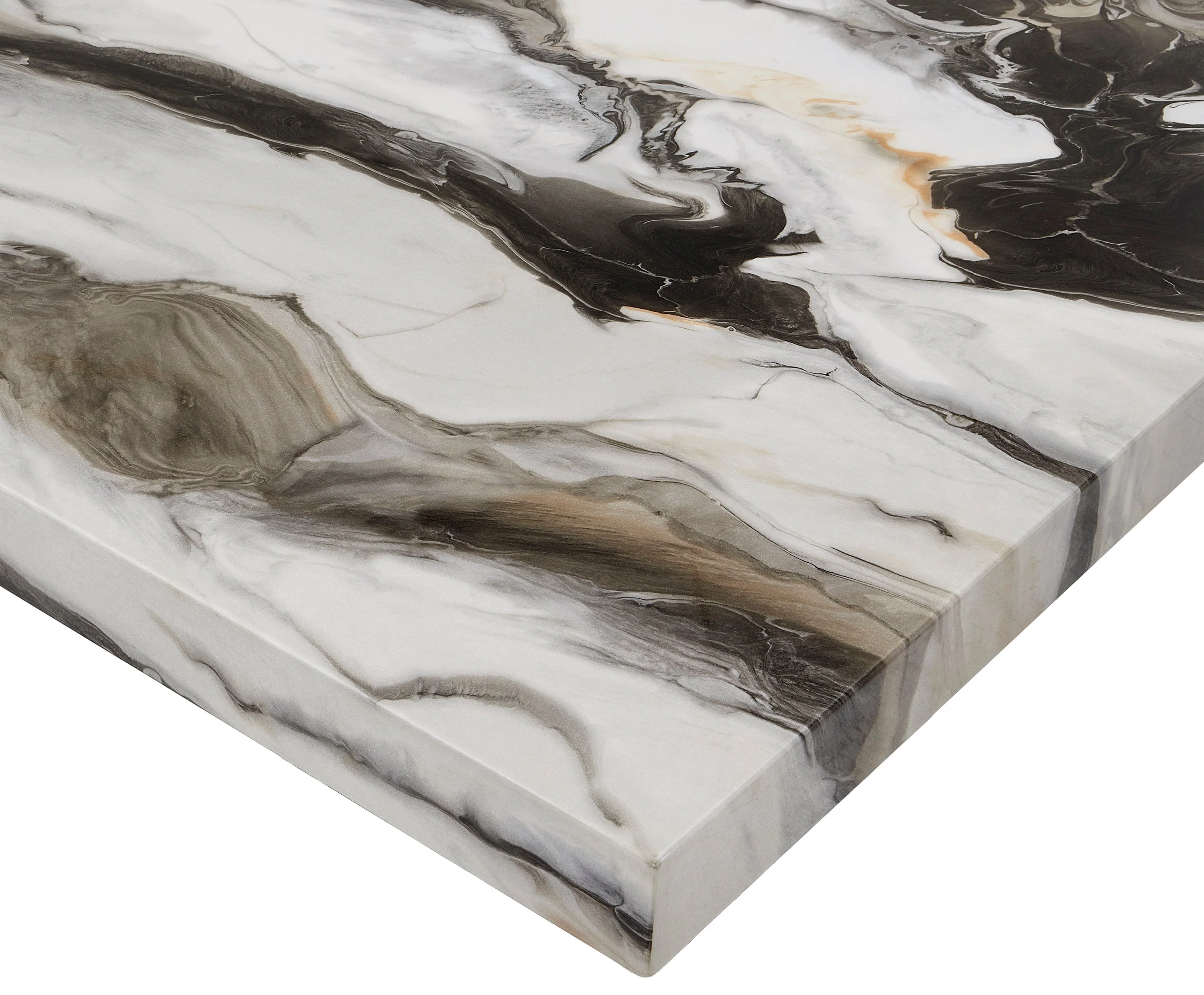 Vega Black and Brown Faux Marble Counter Height Set - Image 5