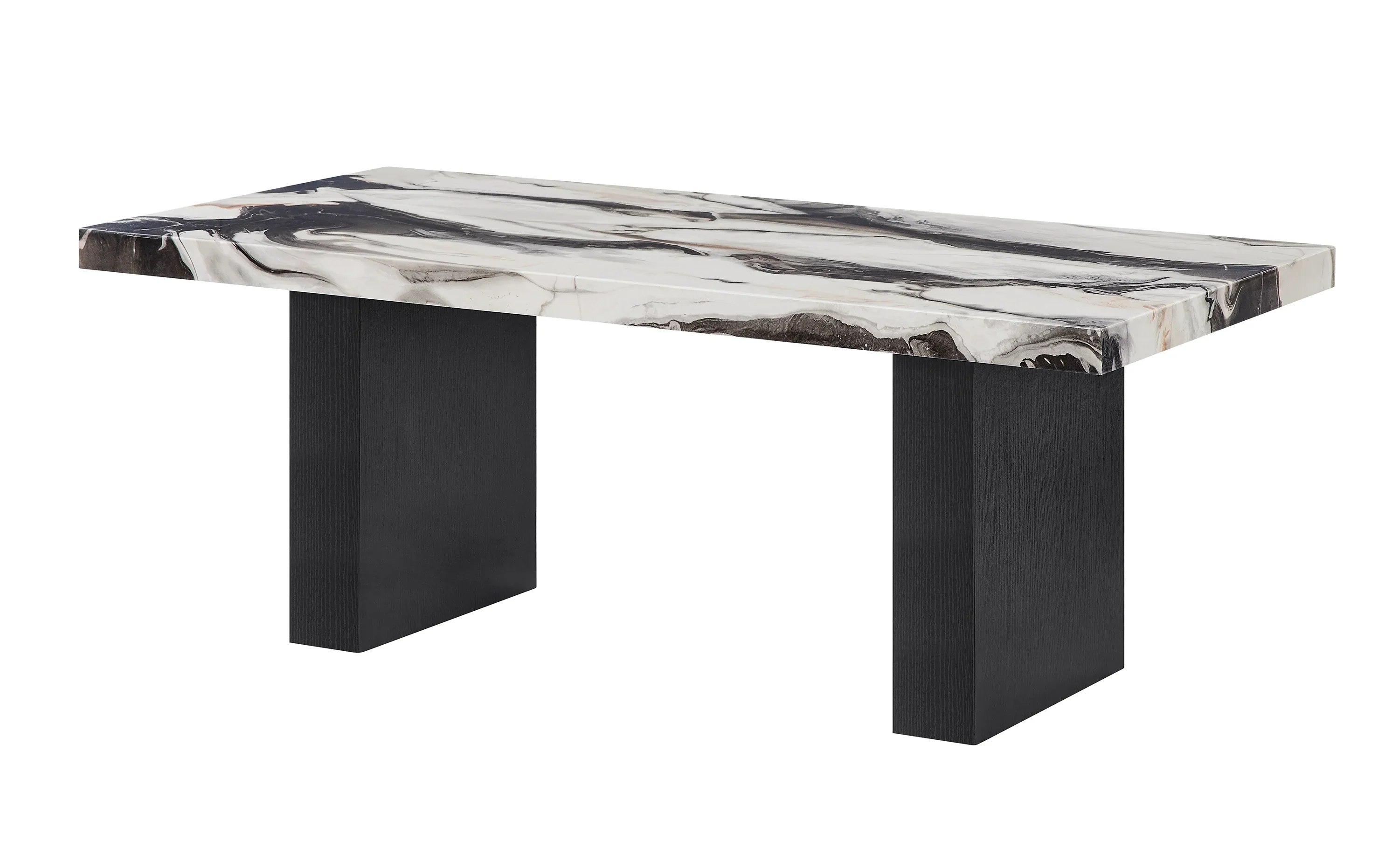 Vega Brown/Black Faux Marble 3-Piece Cocktail Set - Image 3