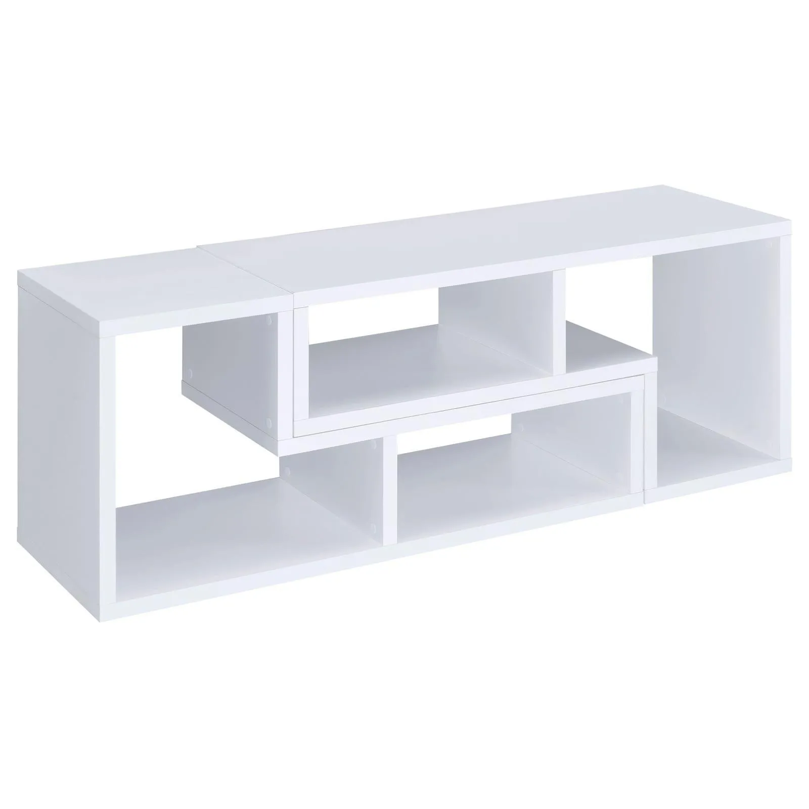 Velma White Convertible TV Console/Bookcase - Image 10