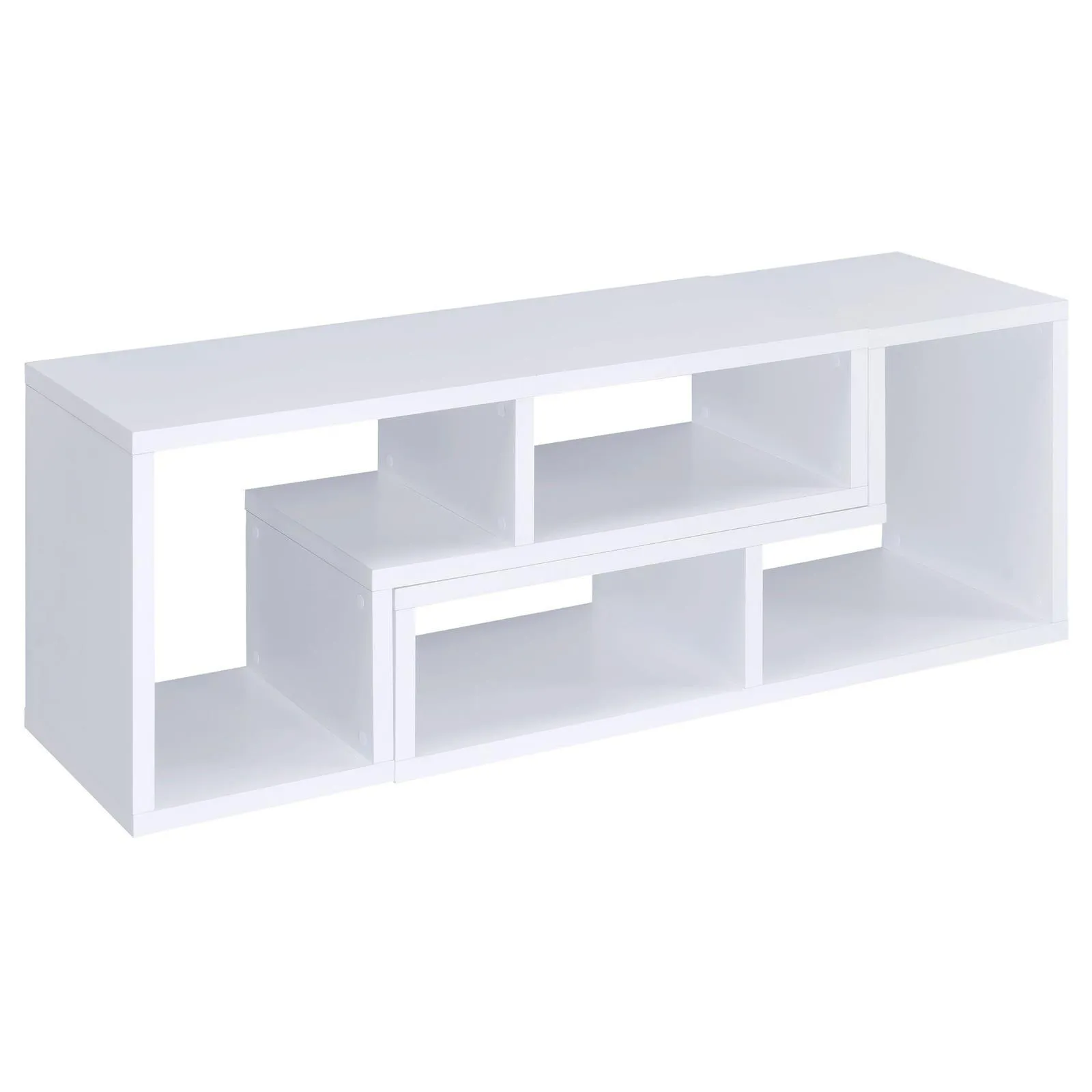 Velma White Convertible TV Console/Bookcase - Image 12