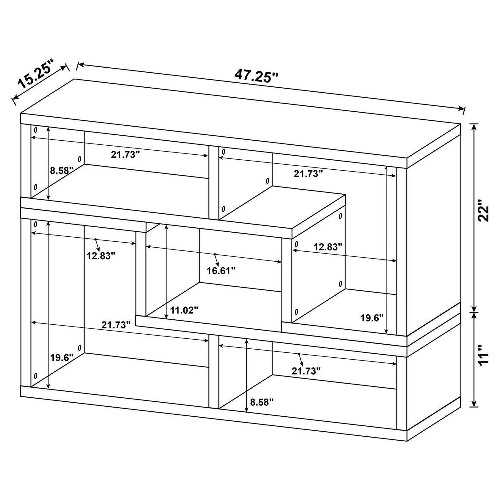 Velma White Convertible TV Console/Bookcase - Image 18