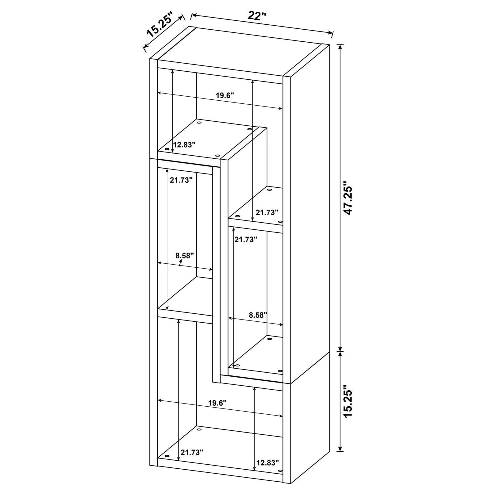 Velma White Convertible TV Console/Bookcase - Image 19