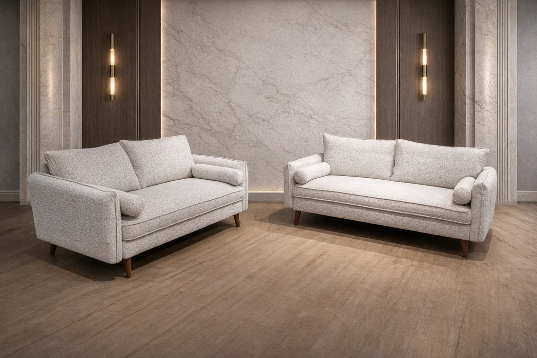 Venti Beige 2-Piece  Sofa and Loveseat