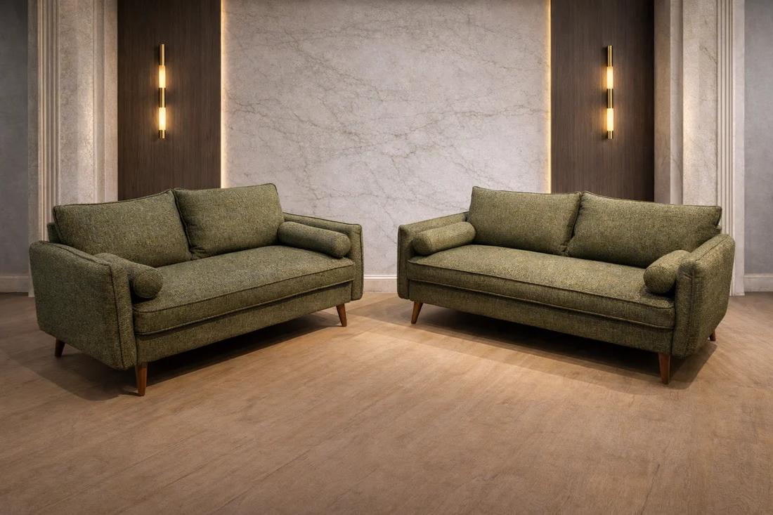 Venti Green 2-Piece  Sofa and Loveseat
