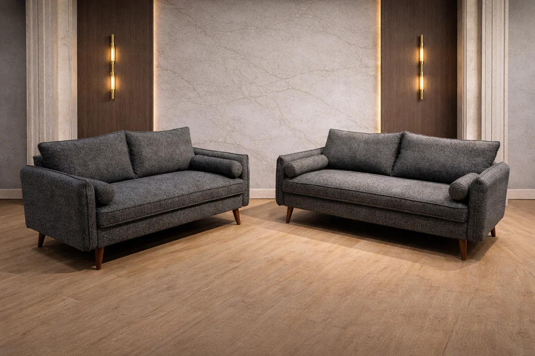 Venti Grey 2-Piece  Sofa and Loveseat