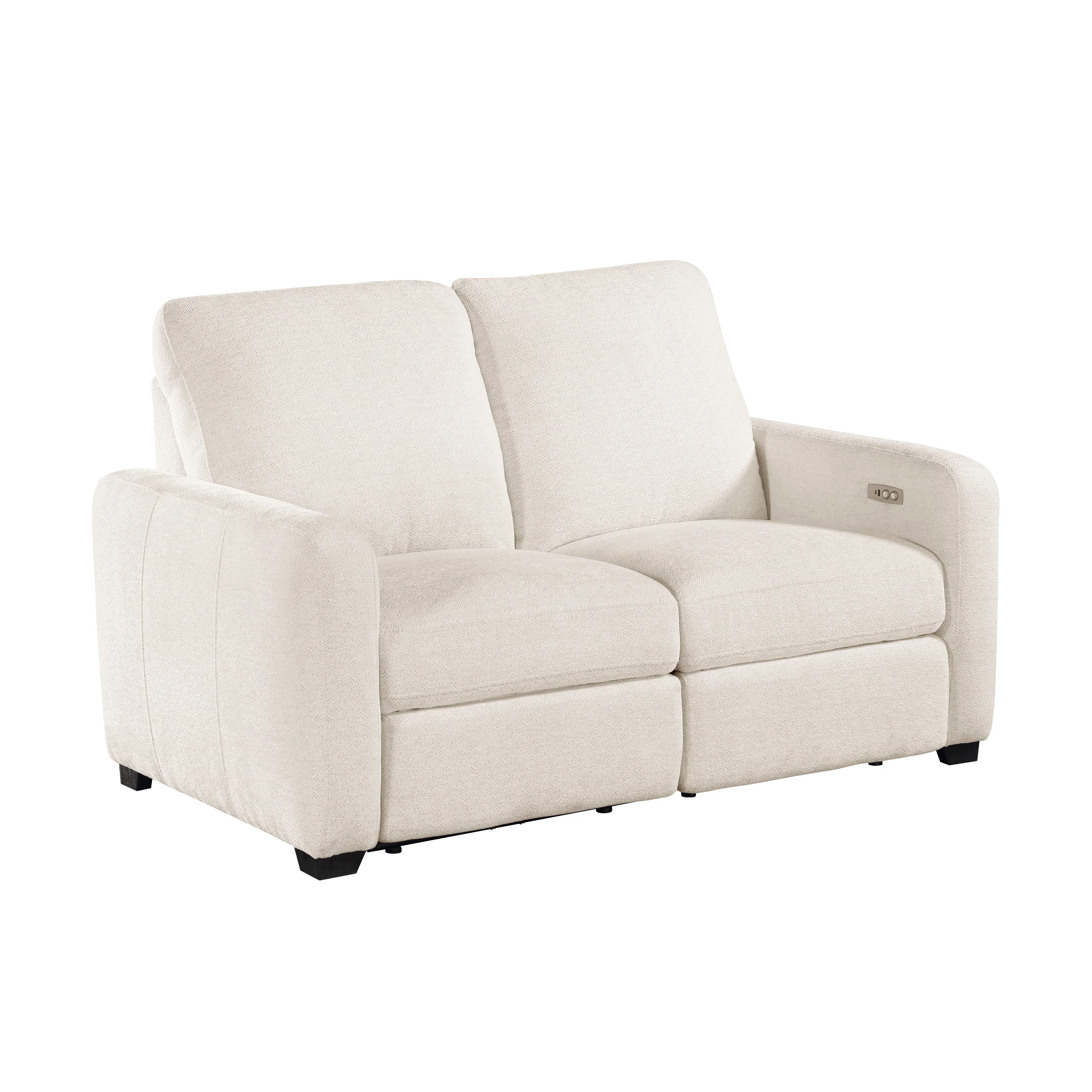 Vera Beige Power Double Reclining Loveseat - Image 2