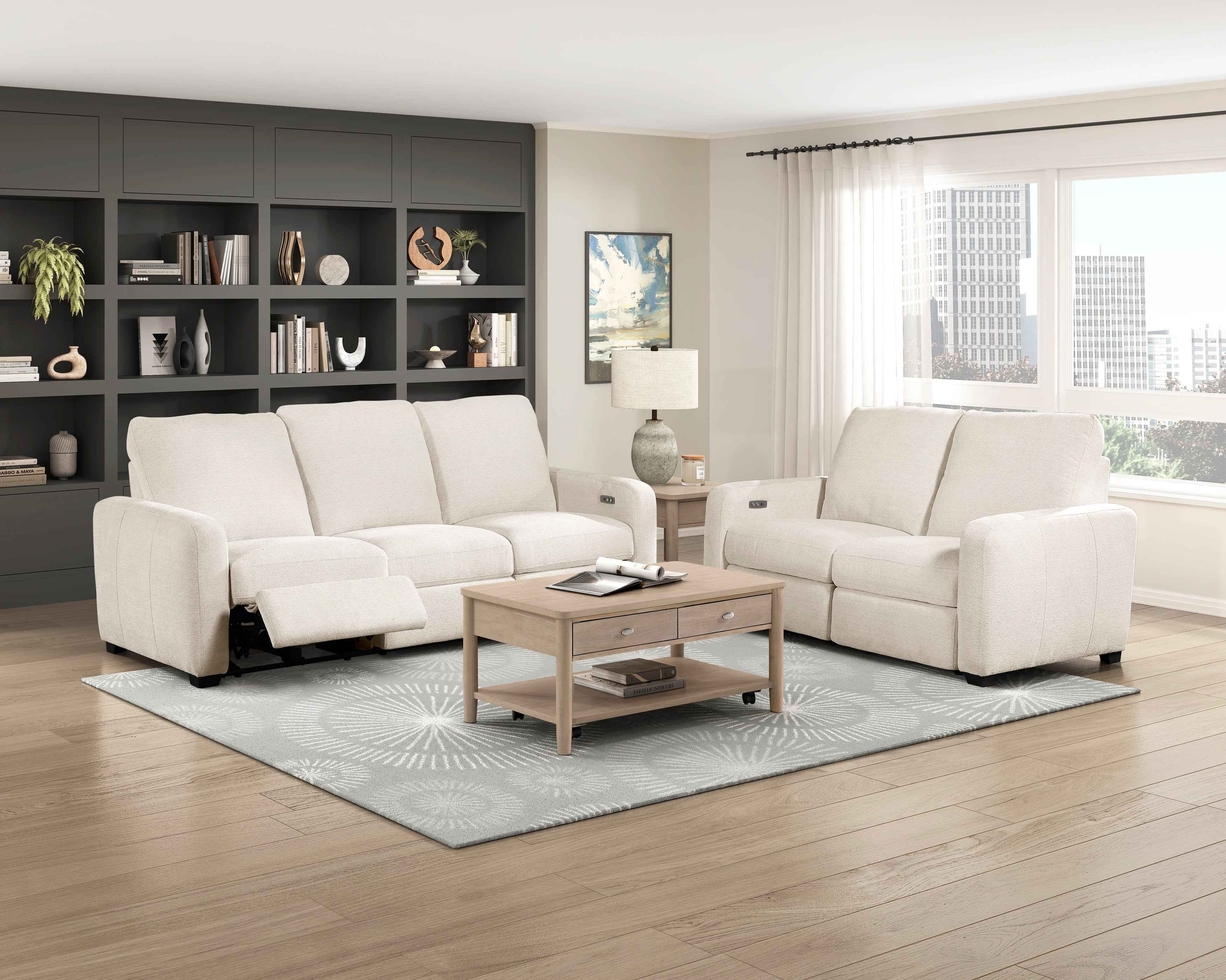Vera Beige Power Reclining Living Room Set - Image 2